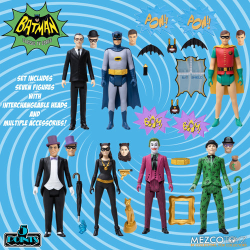 Batman 1966 5 Points 7-Figure Deluxe Mezco Toyz Boxed Set – photo 2 of 27