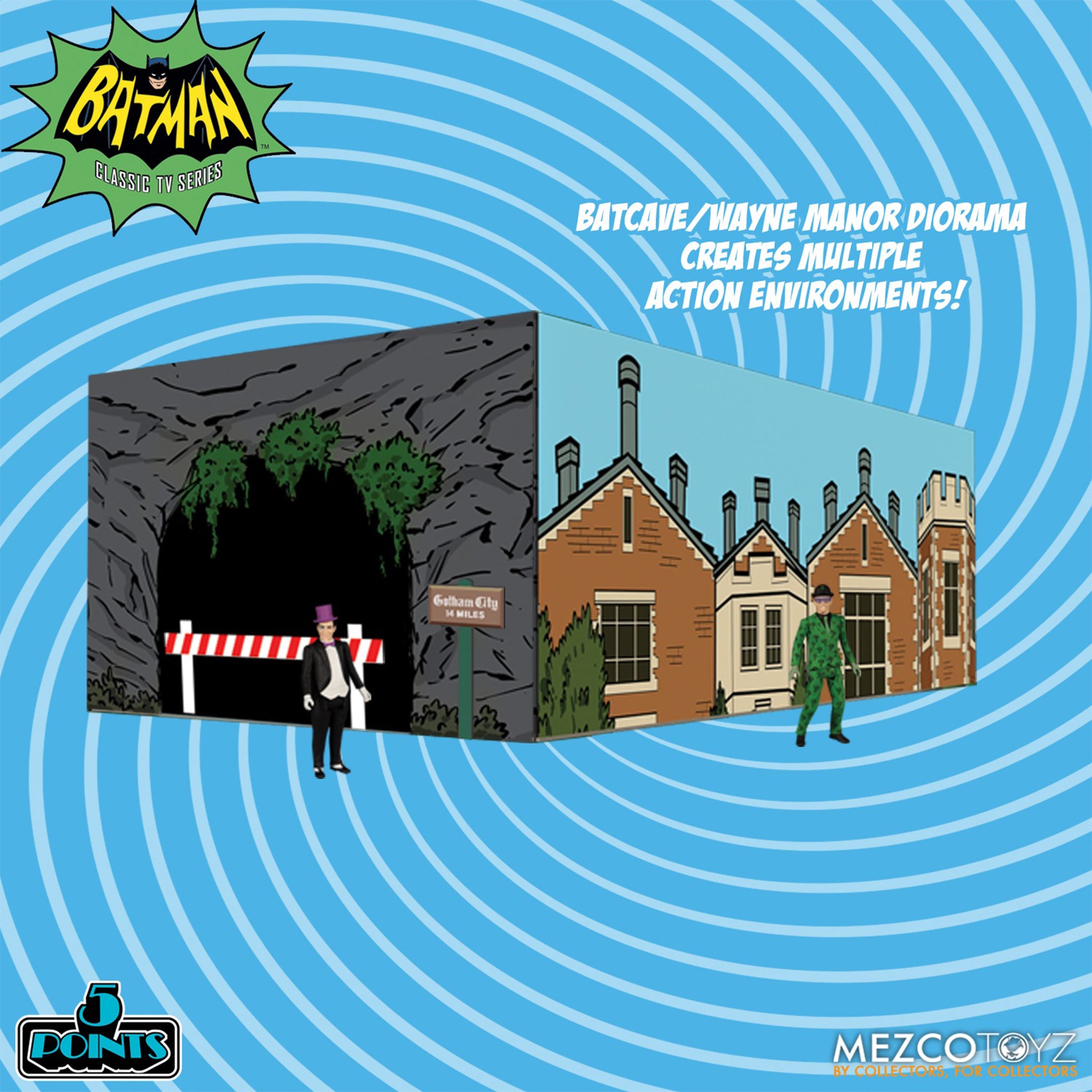 Batman 1966 5 Points 7-Figure Deluxe Mezco Toyz Boxed Set – photo 5 of 27