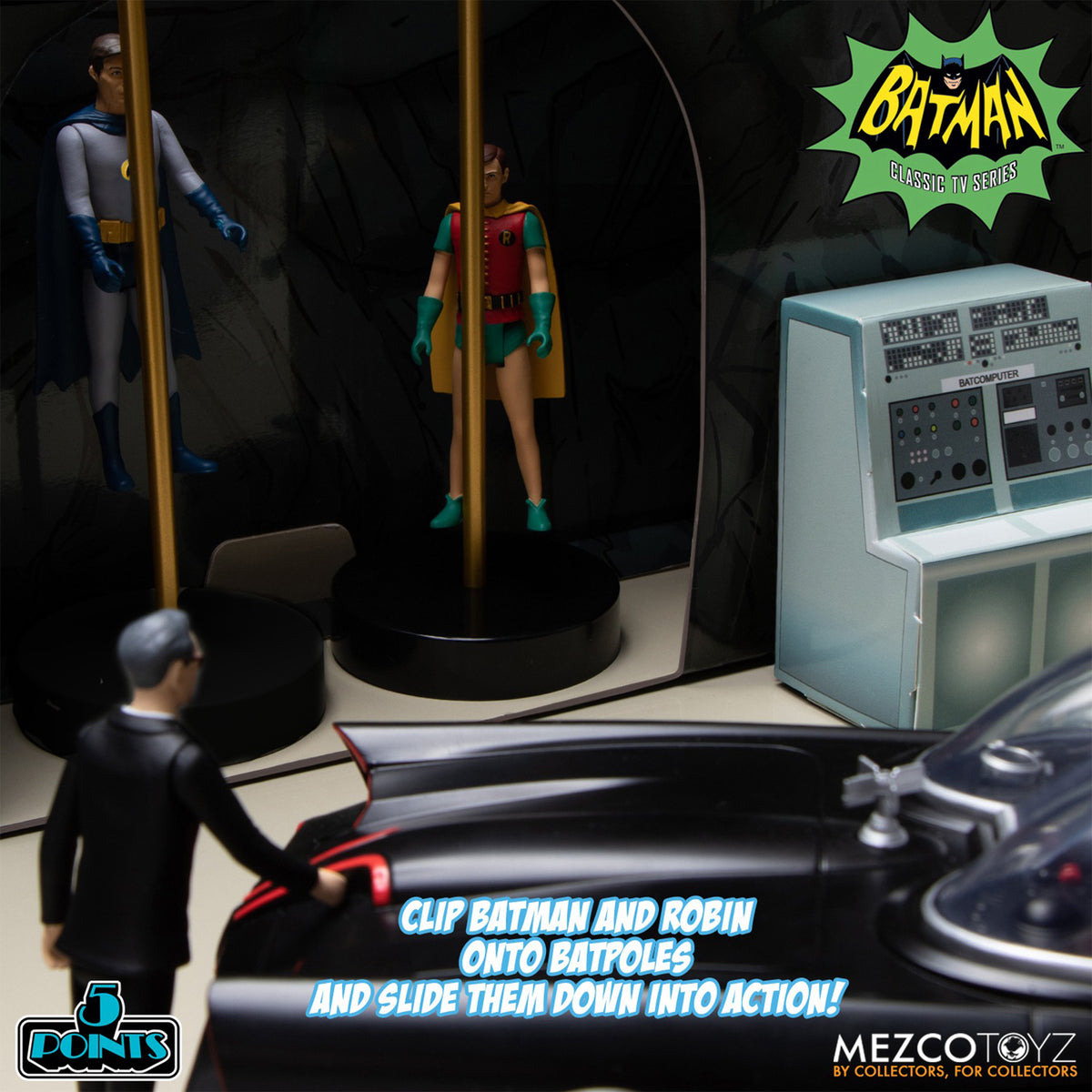 Batman 1966 5 Points 7-Figure Deluxe Mezco Toyz Boxed Set – photo 19 of 27
