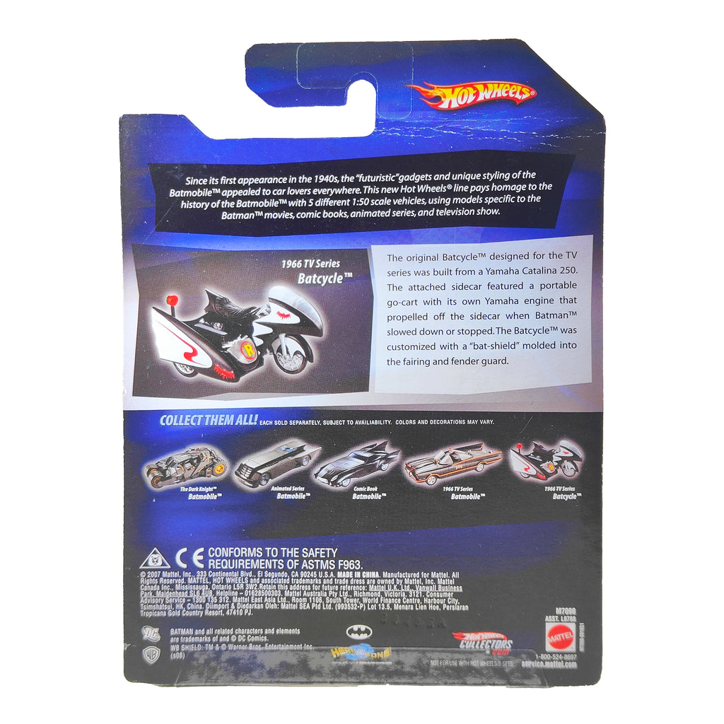 Batman 1966 TV Series Batcycle Hot Wheels 1/50 Diecast Model 2007
