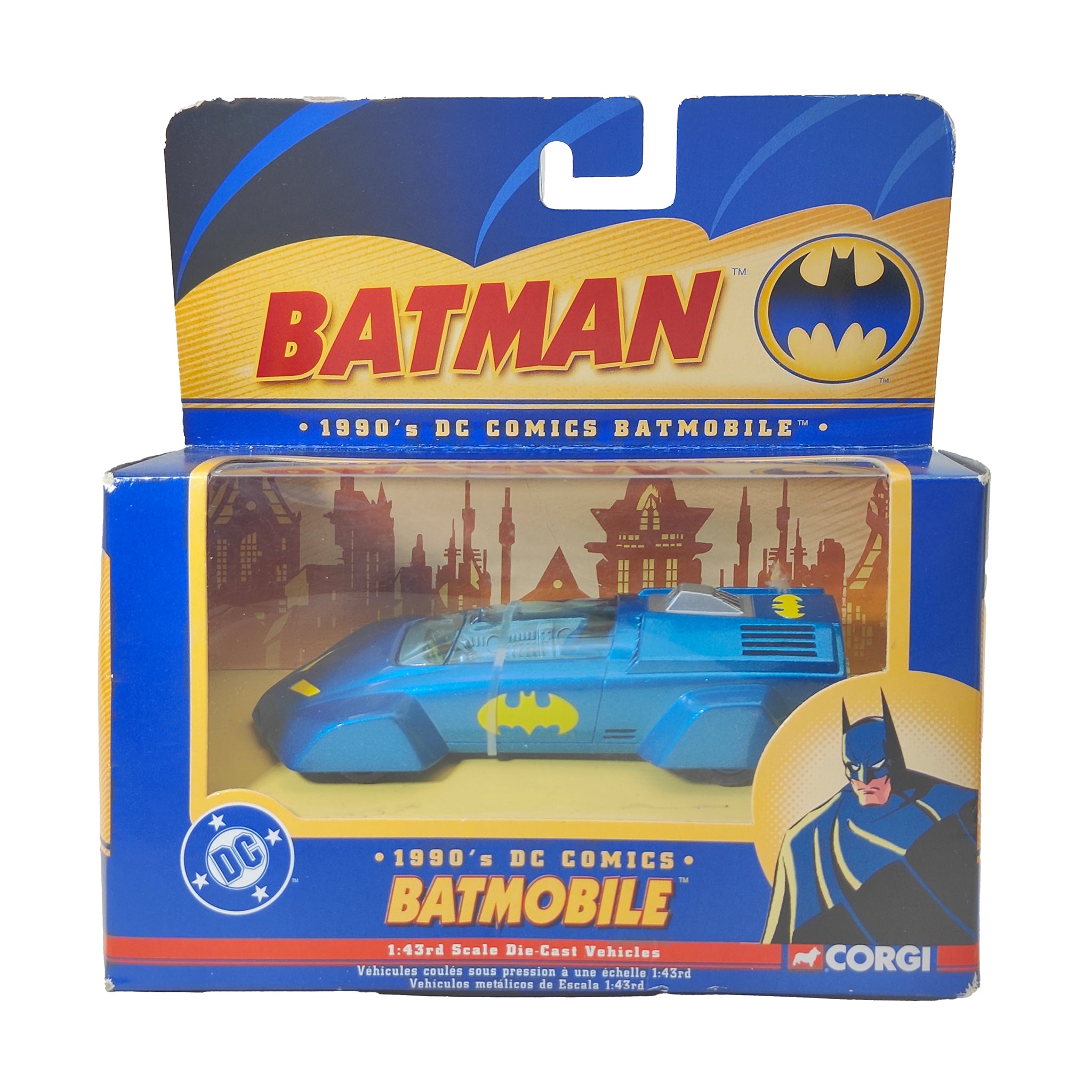 Batman 1990s DC Comics Batmobile 1:43 Corgi Die Cast Vehicle 2005 – Batman, Corgi, 10 cm, 2005, pre-owned collector piece, Uncanny Collectibles Dublin Ireland