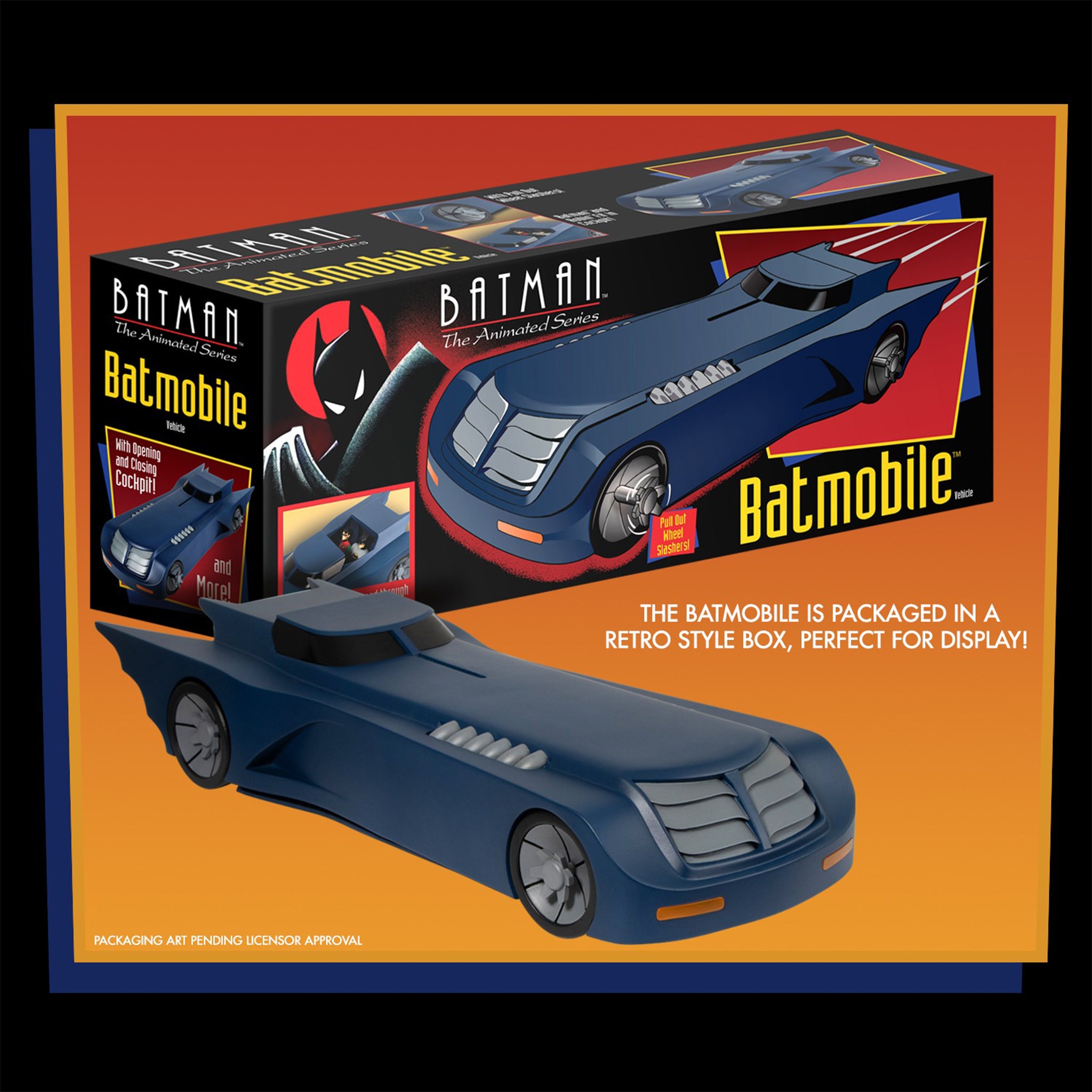 Batman Animated Series 5 Points Batmobile Mezco Toyz, 10cm, 2021, new