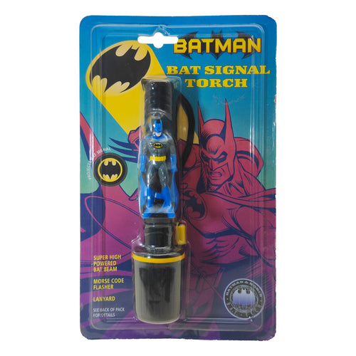 Batman Bat Signal Torch Brite Power 1997 Morse Code Flasher, 17cm, pre-owned