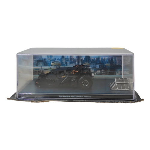 Batman Begins Tumbler  Batmobile Eaglemoss Automobilia 1:43 Die Cast – Batman, Vintage Brands, 13 cm, pre-owned collector piece, Uncanny Collectibles Dublin Ireland