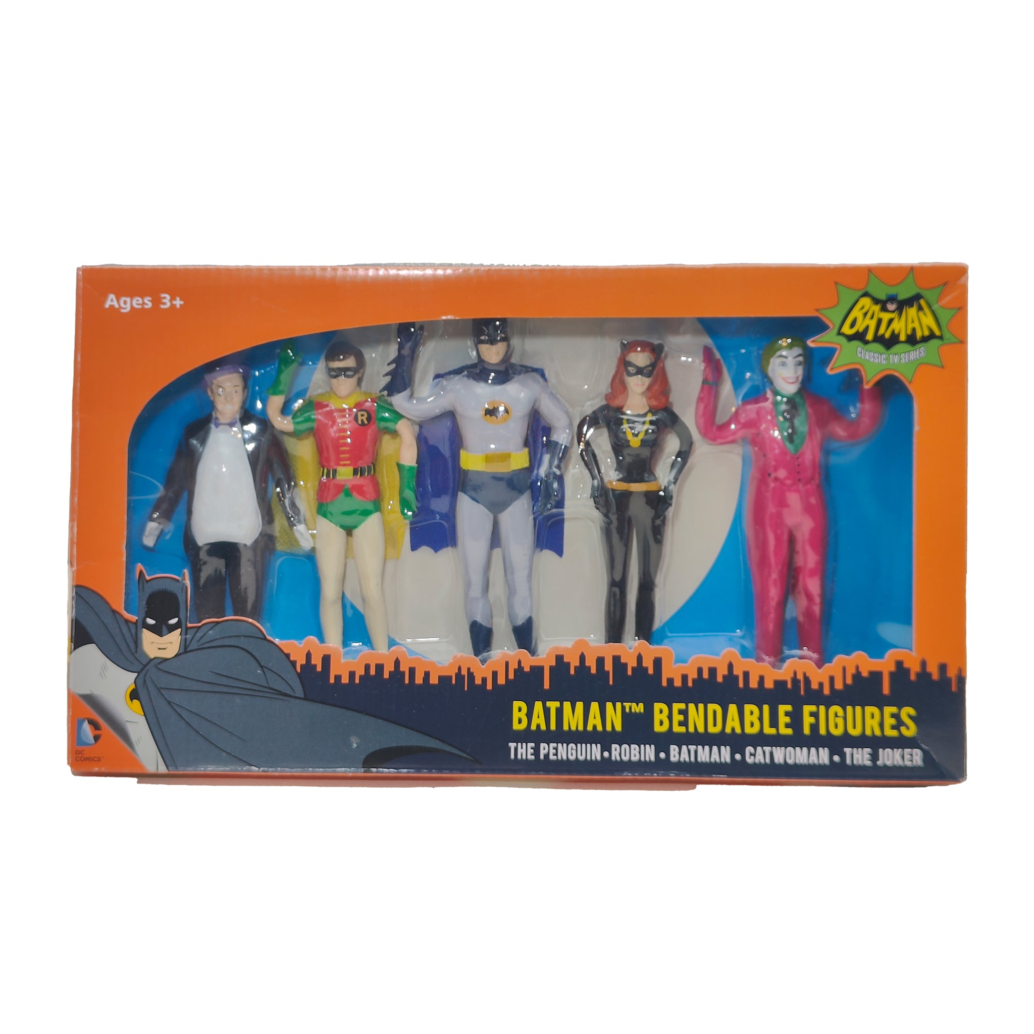 Batman Classic TV Series Bendable Figure 5 Pack NJ Croce – Batman, Vintage Brands, 14 cm, pre-owned collector piece, Uncanny Collectibles Dublin Ireland