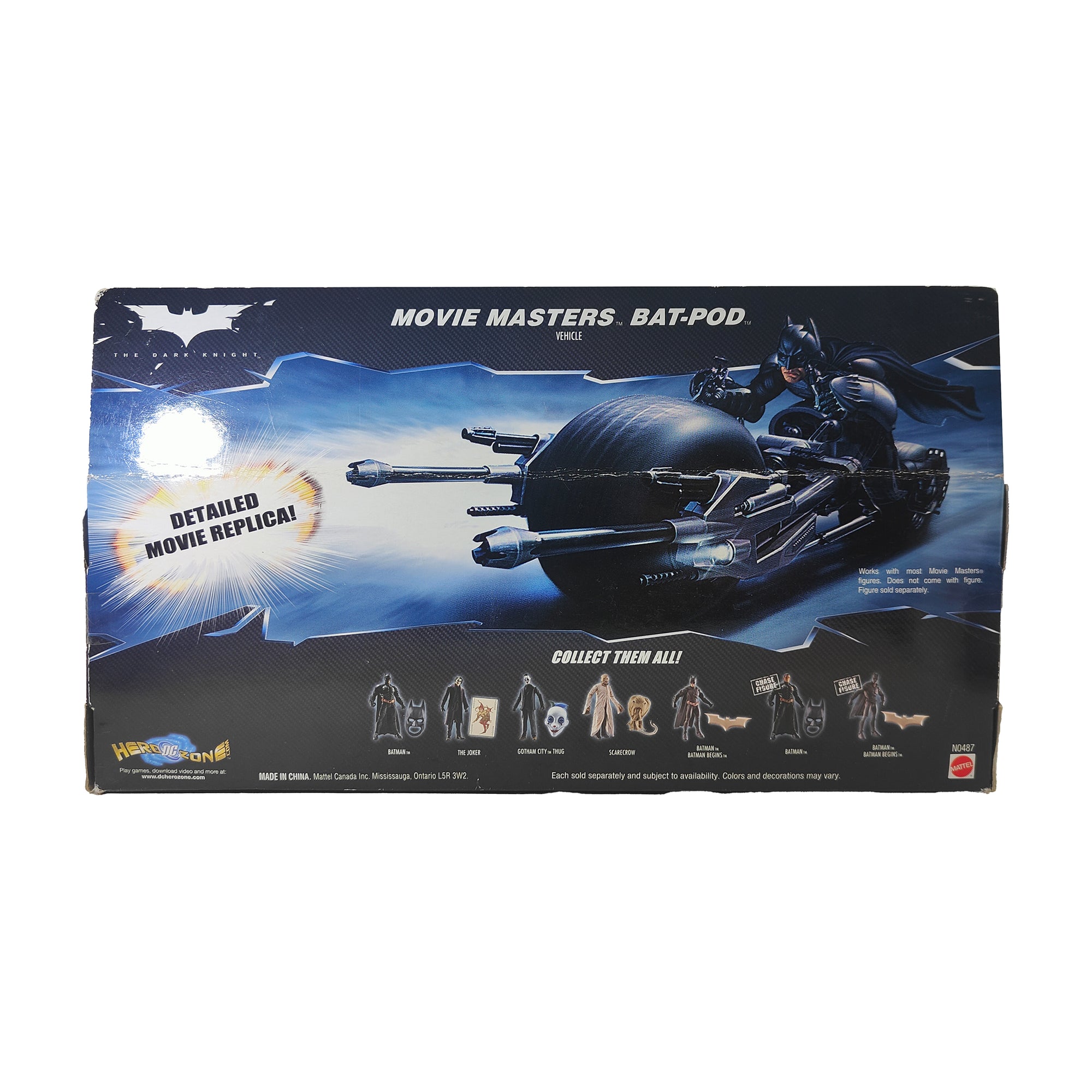 Batman Dark Knight Movie Masters BAT-POD Bat-Cycle Mattel Vehicle 2008