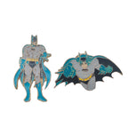 Batman DC Comics Vintage Enamel Pin Badge Set of 2 Gold Tone 1987