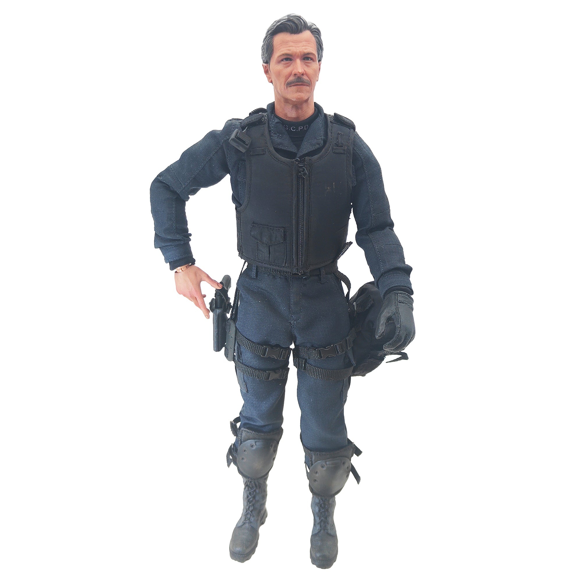 Batman Lt Jim Gordon SWAT Suit Version Hot Toys Action Figure 2012 30cm