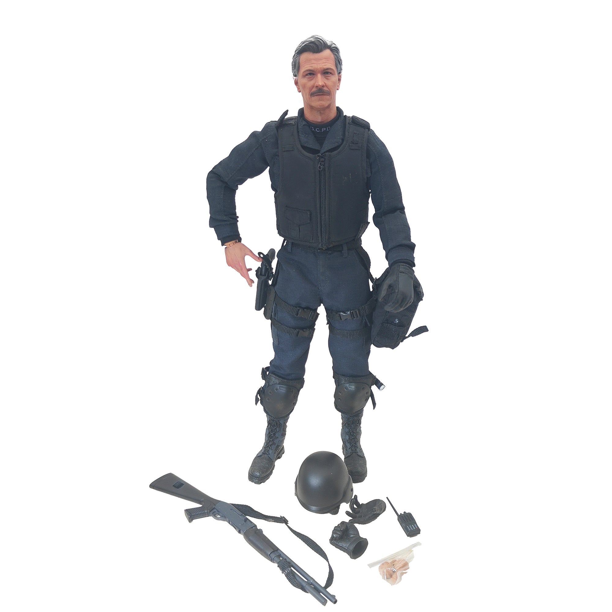 Batman Lt Jim Gordon SWAT Suit Version Hot Toys Action Figure 2012 30cm