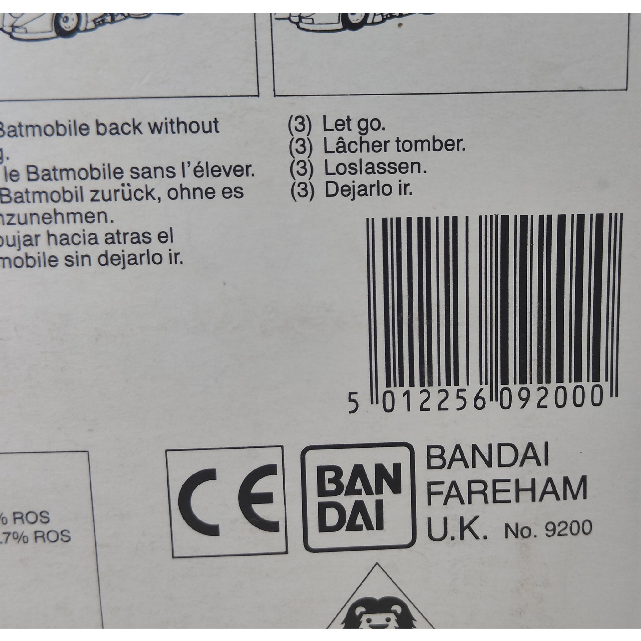 Batman Movie Hi-Speed Motorised Batmobile 9200 Bandai 1989 – Batman, Bandai, 8 cm, 1989, pre-owned collector piece, Uncanny Collectibles Dublin Ireland