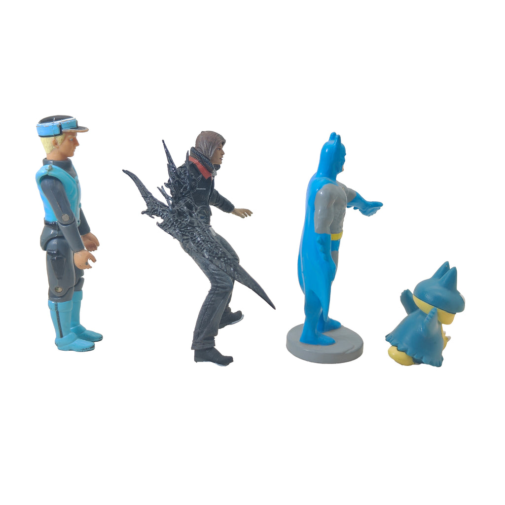 Batman Pokemon Prototype Captain Scarlet Mini Figure Bundle – Batman, Vintage Brands, 9.5 cm, pre-owned collector piece, Uncanny Collectibles Dublin Ireland