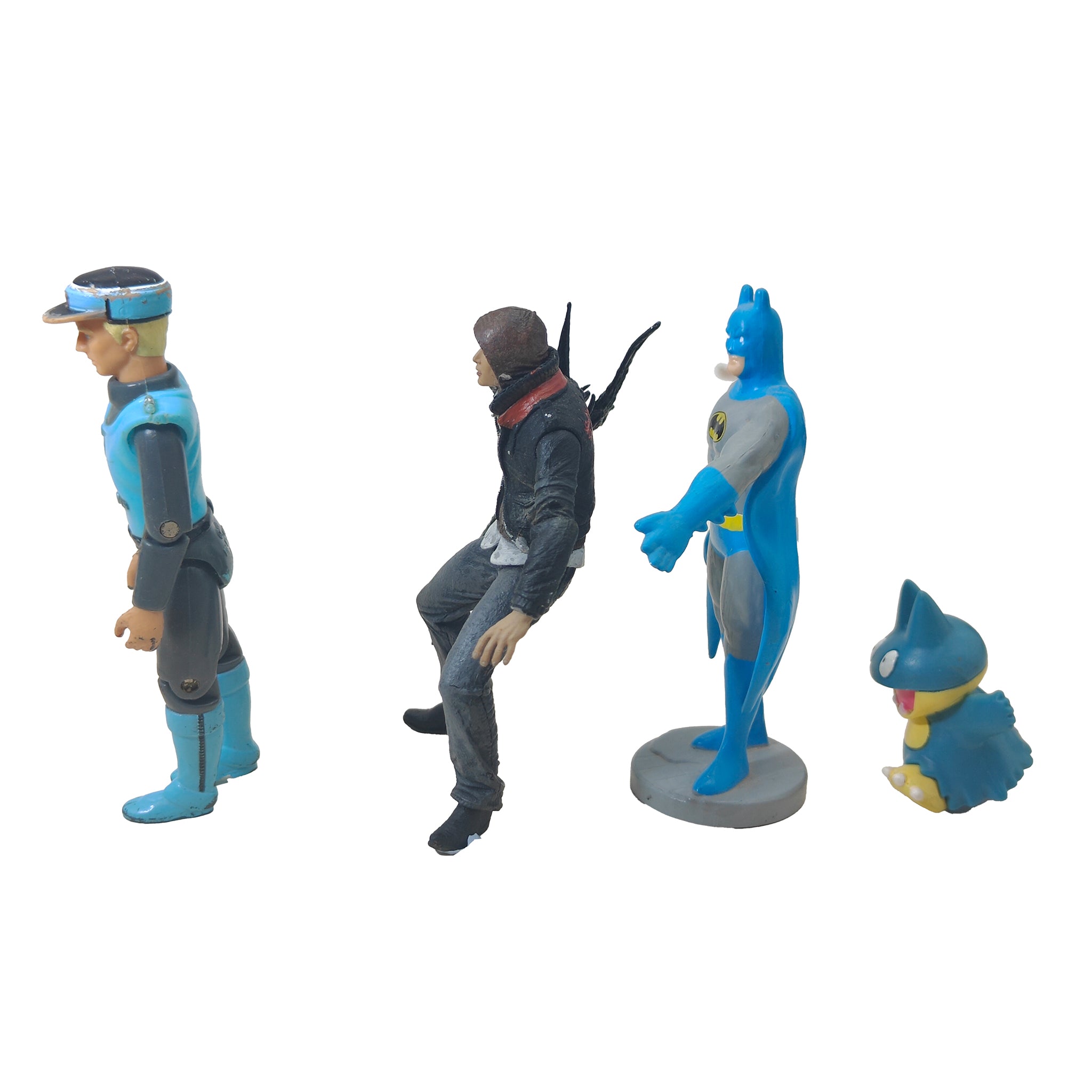 Batman Pokemon Prototype Captain Scarlet Mini Figure Bundle – Batman, Vintage Brands, 9.5 cm, pre-owned collector piece, Uncanny Collectibles Dublin Ireland