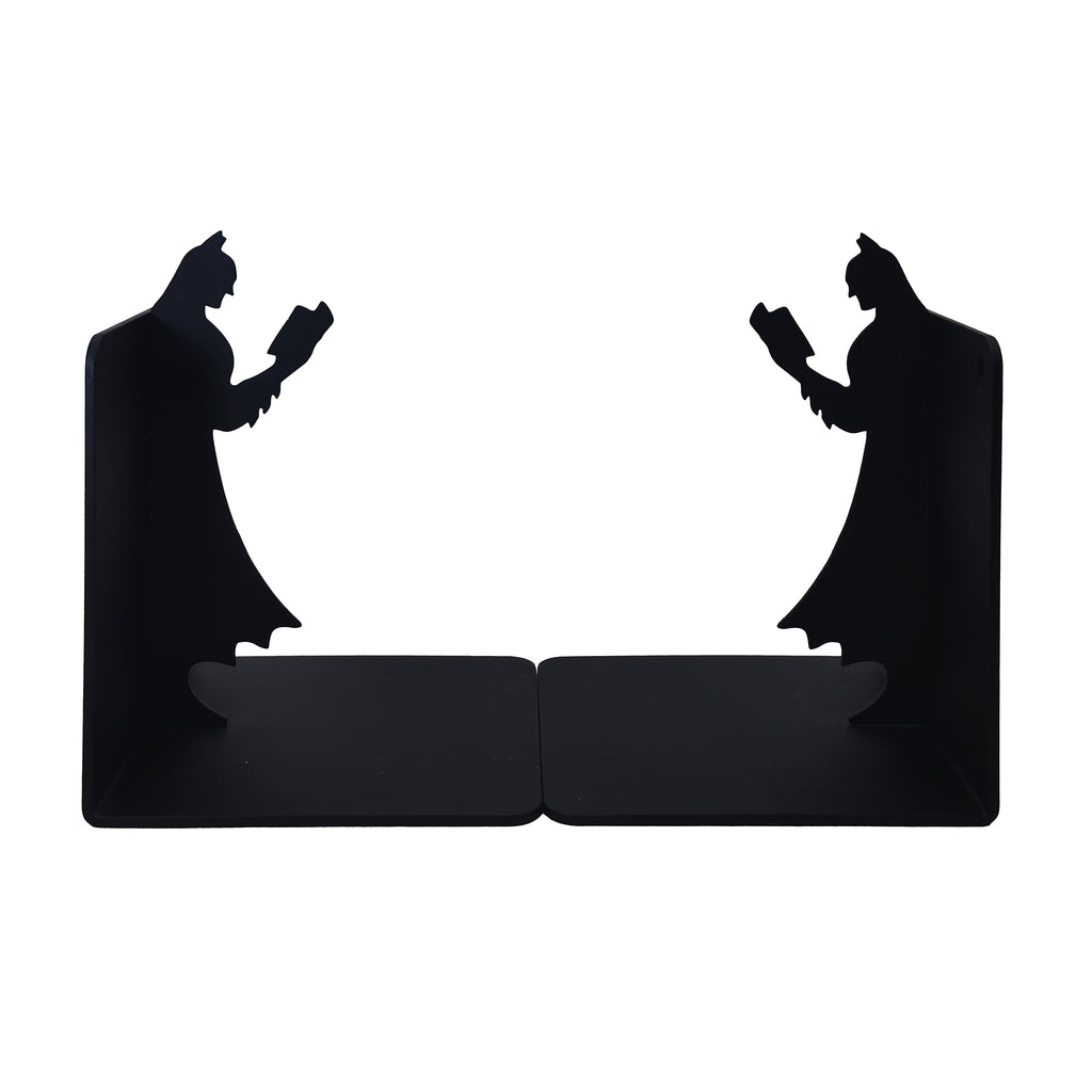 Batman Reading Silhouette Black Metal Bookends – Batman, Vintage Brands, 15 cm, pre-owned collector piece, Uncanny Collectibles Dublin Ireland