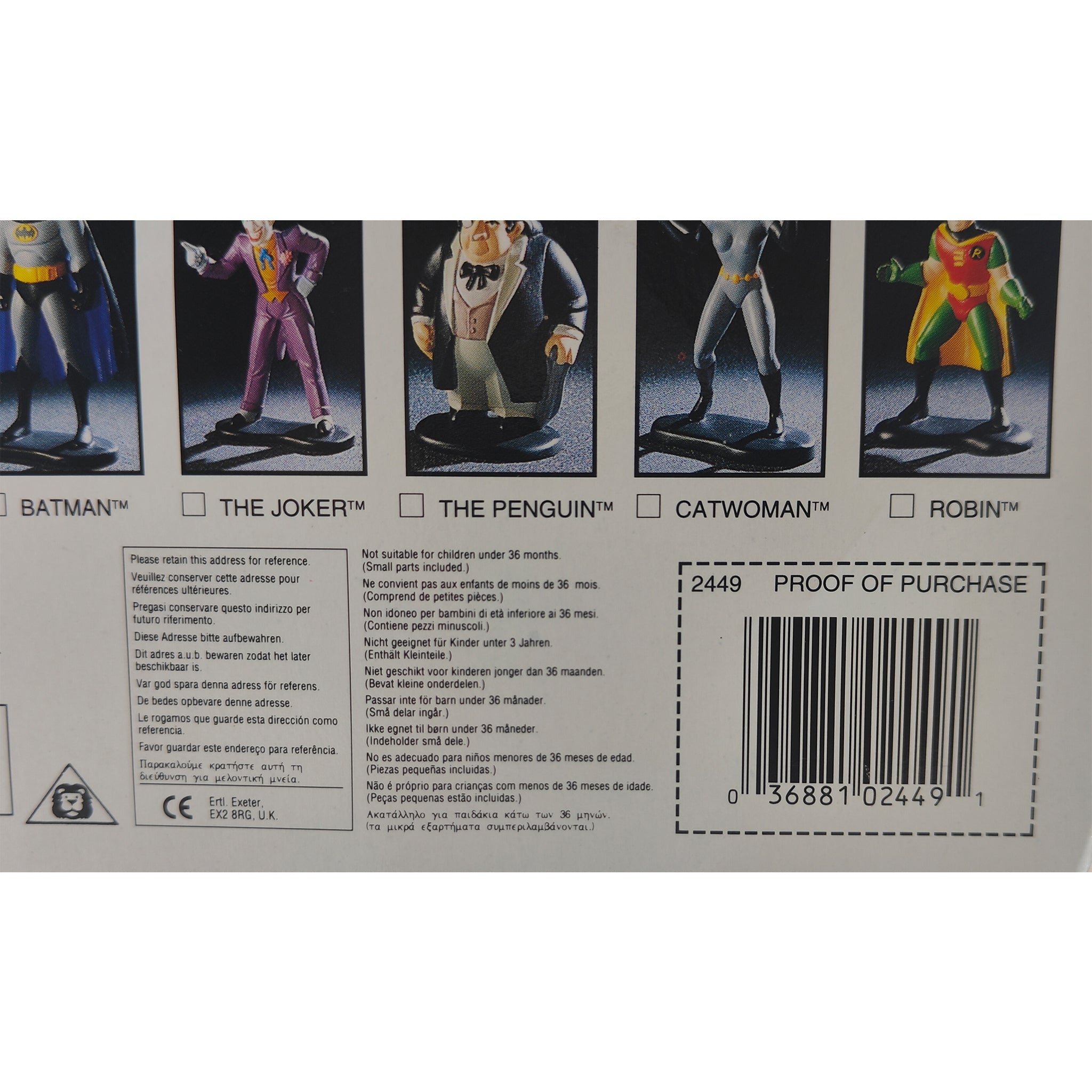 Batman The Animated Series Batcycle ERTL Die Cast Metal Vehicle 1993 – Batman, Vintage Brands, 6 cm, 1993, pre-owned collector piece, Uncanny Collectibles Dublin Ireland