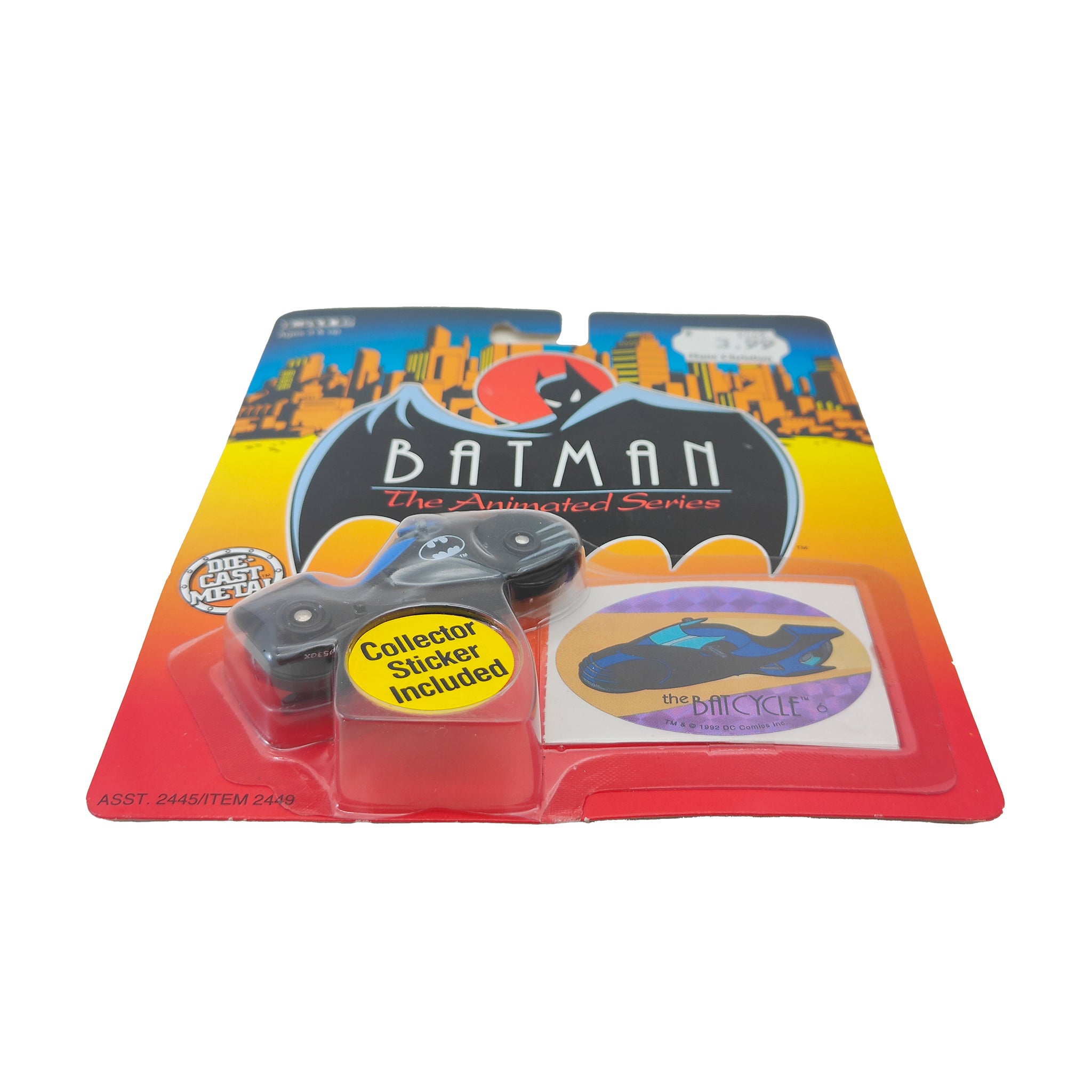 Batman The Animated Series Batcycle ERTL Die Cast Metal Vehicle 1993 – Batman, Vintage Brands, 6 cm, 1993, pre-owned collector piece, Uncanny Collectibles Dublin Ireland