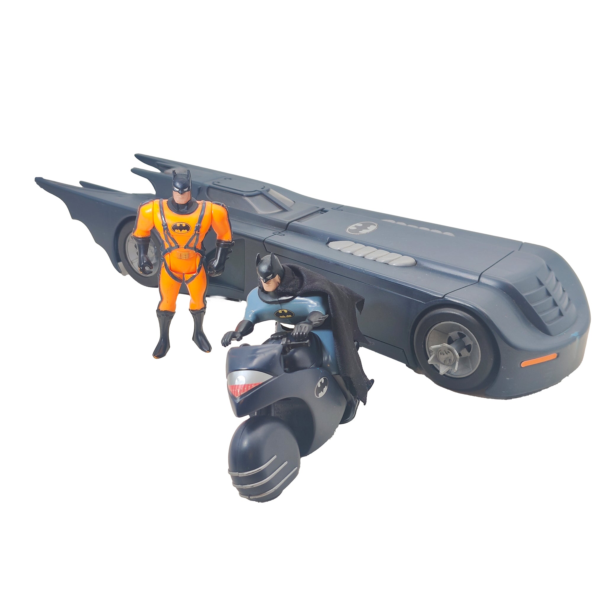 Batman The Animated Series Batmobile Batcycle Sky Dive Batman Kenner 1992 Bundle