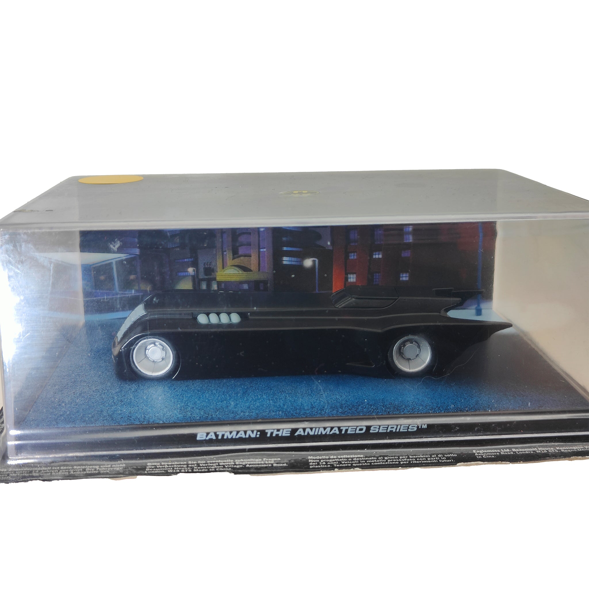 Batman The Animated Series Batmobile Eaglemoss Automobilia 1:43 Die Cast – Batman, Vintage Brands, 13 cm, pre-owned collector piece, Uncanny Collectibles Dublin Ireland