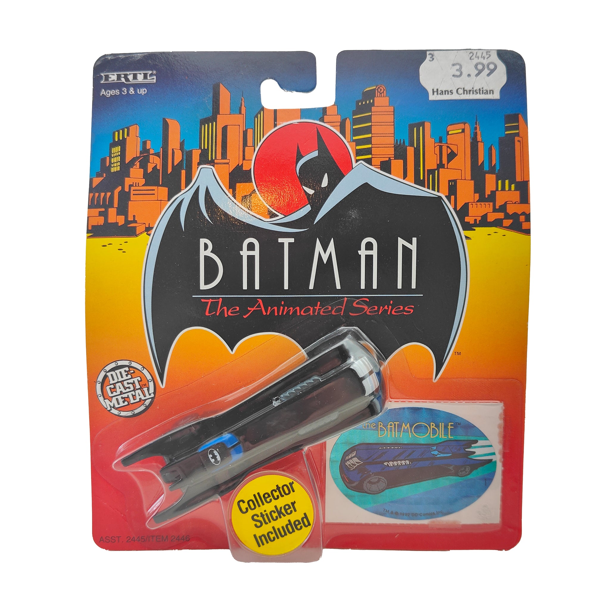 Batman The Animated Series Batmobile ERTL Die Cast Metal Vehicle 1993