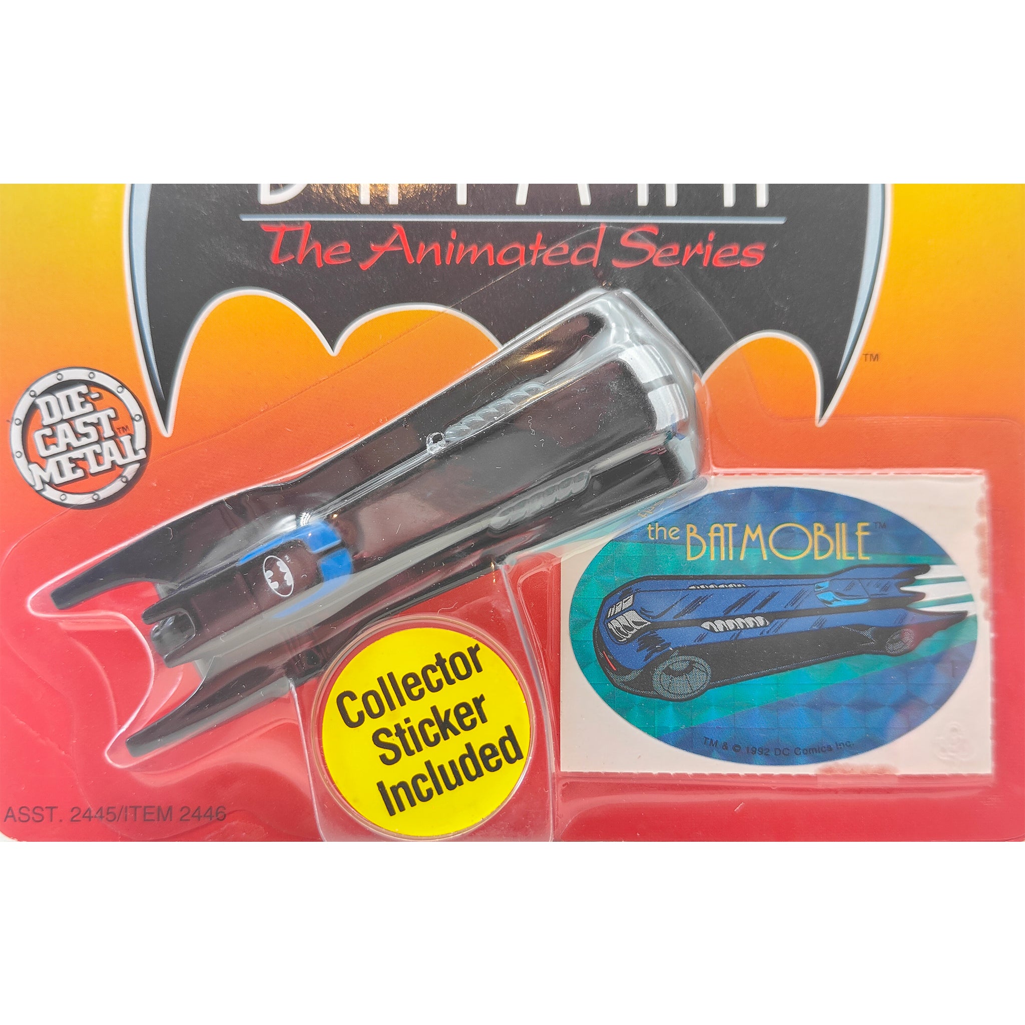Batman The Animated Series Batmobile ERTL Die Cast Metal Vehicle 1993 – Batman, Vintage Brands, 9 cm, 1993, pre-owned collector piece, Uncanny Collectibles Dublin Ireland