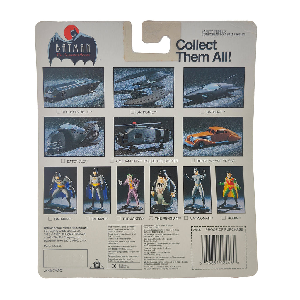 Batman The Animated Series Batmobile ERTL Die Cast Metal Vehicle 1993 – Batman, Vintage Brands, 9 cm, 1993, pre-owned collector piece, Uncanny Collectibles Dublin Ireland