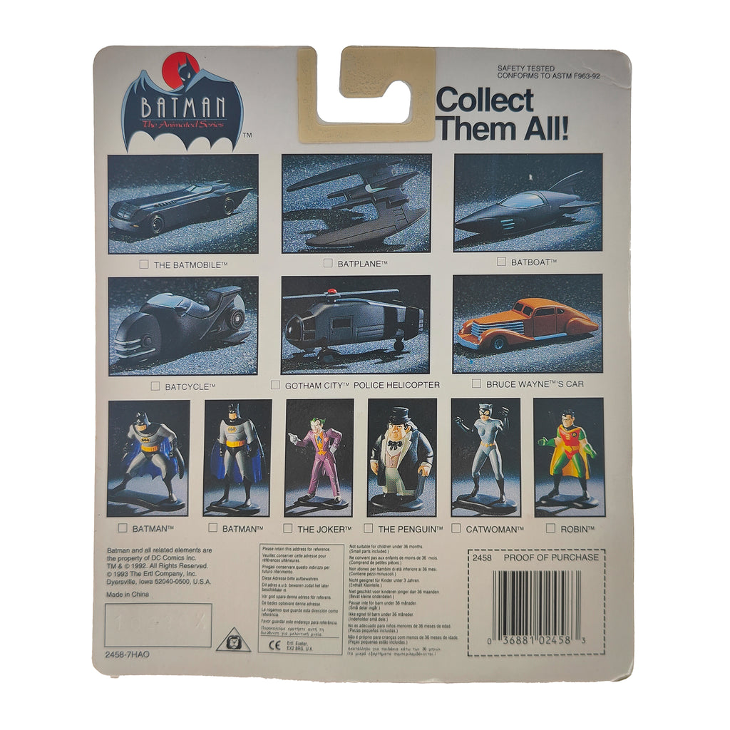 Batman The Animated Series Bruce Waynes Car ERTL Die Cast Metal Vehicle 1993 – Batman, Vintage Brands, 8 cm, 1993, pre-owned collector piece, Uncanny Collectibles Dublin Ireland