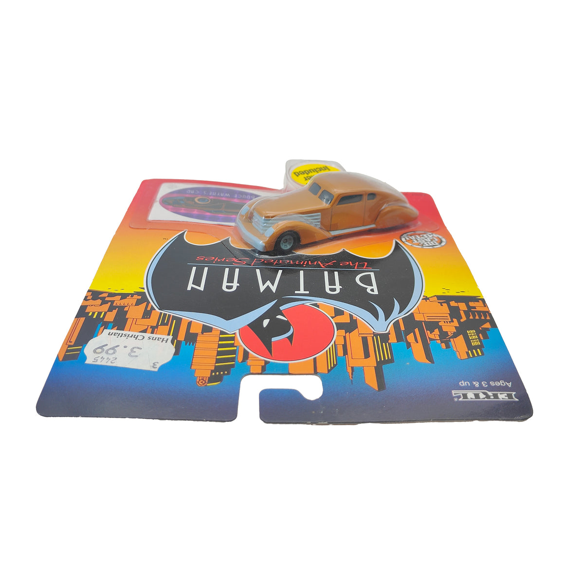 Batman The Animated Series Bruce Waynes Car ERTL Die Cast Metal Vehicle 1993 – Batman, Vintage Brands, 8 cm, 1993, pre-owned collector piece, Uncanny Collectibles Dublin Ireland