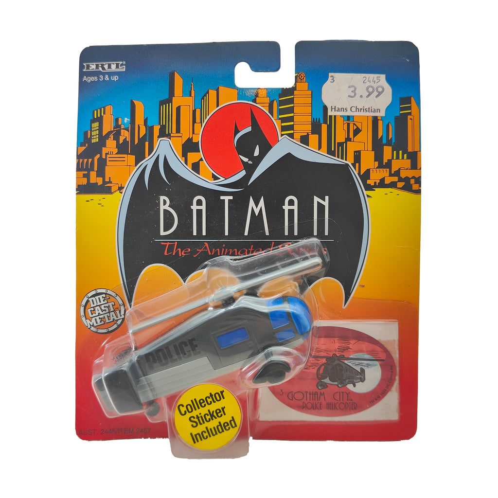 Batman The Animated Series Gotham City Police Helicopter ERTL Die Cast Metal Vehicle 1993 – Batman, Vintage Brands, 9 cm, 1993, pre-owned collector piece, Uncanny Collectibles Dublin Ireland