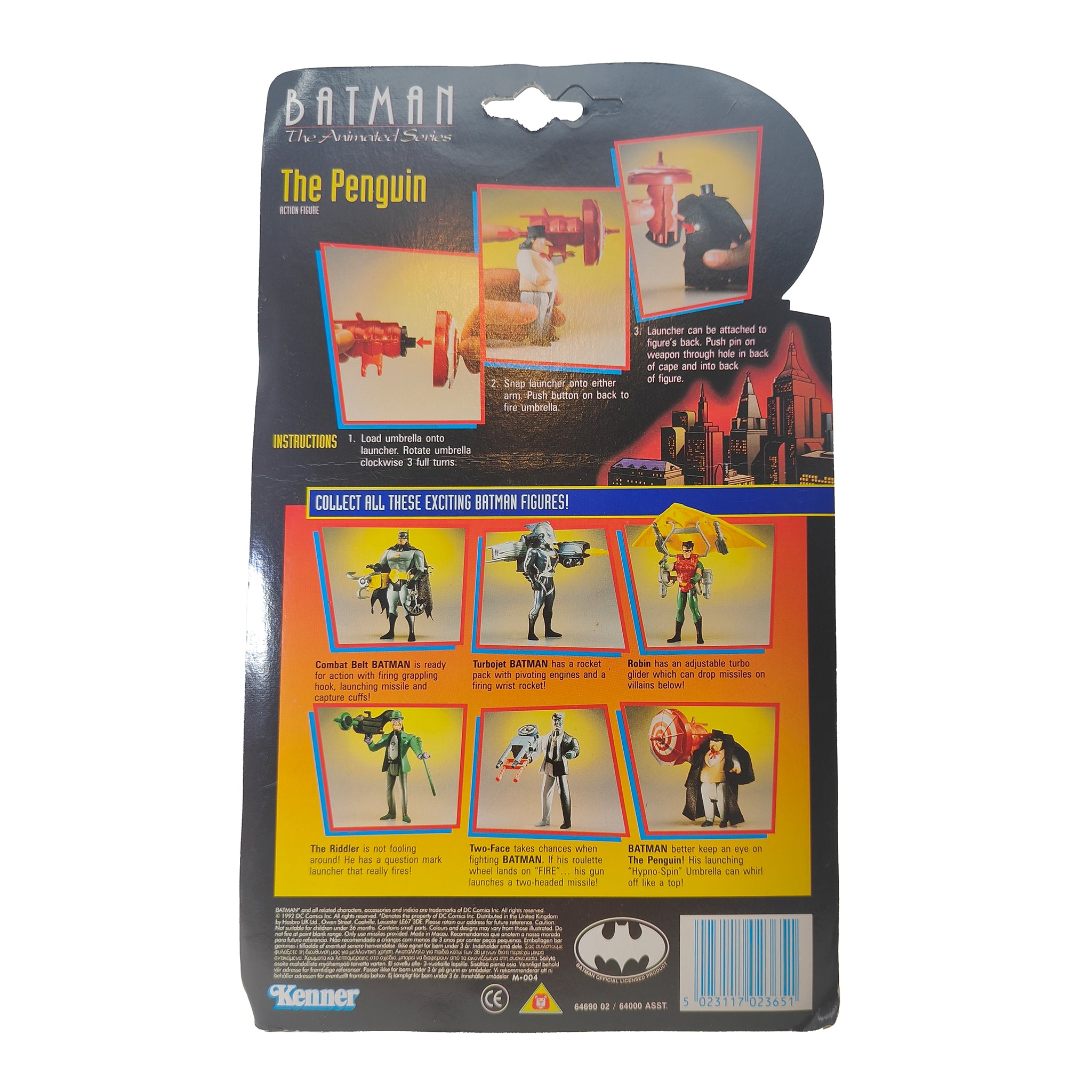 Batman The Animated Series The Penguin Kenner Action Figure 1992 – Batman, Kenner, 12 cm, 1992, pre-owned collector piece, Uncanny Collectibles Dublin Ireland