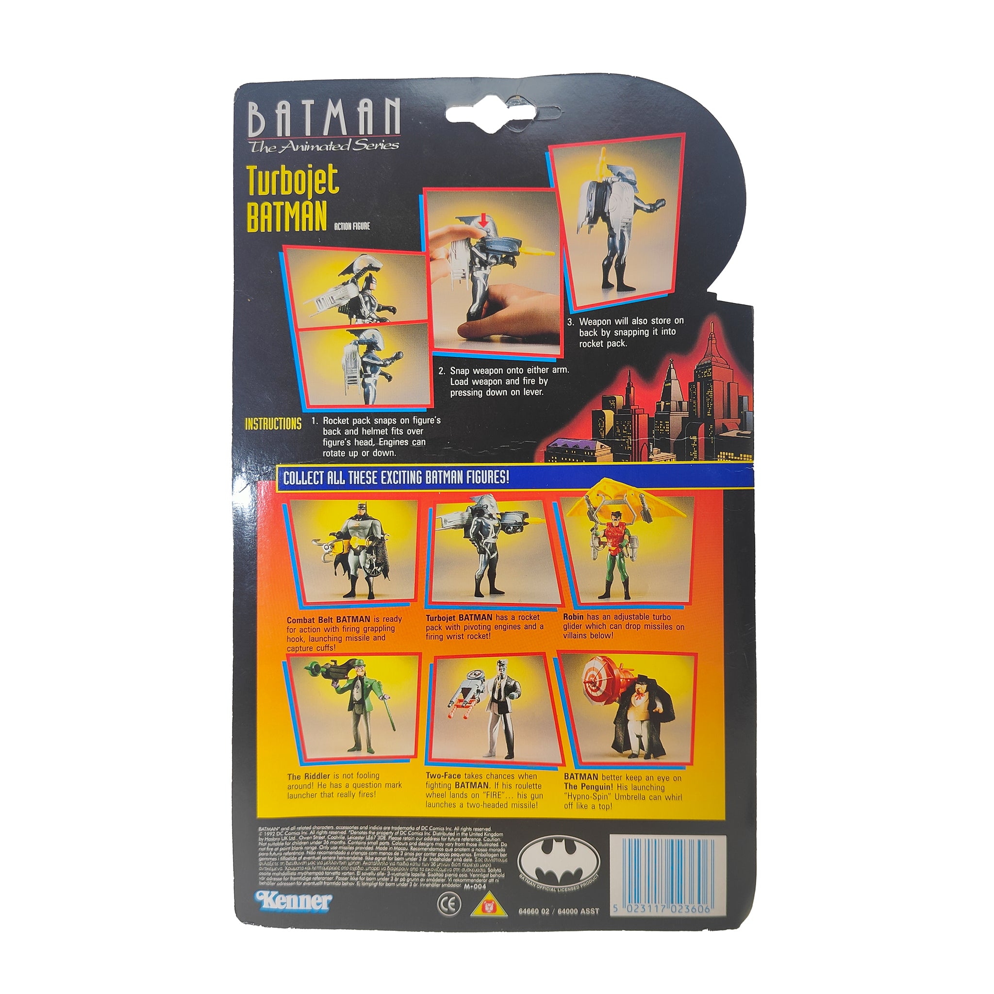 Batman The Animated Series Turbojet Batman Kenner Action Figure 1992 – Batman, Kenner, 12 cm, 1992, pre-owned collector piece, Uncanny Collectibles Dublin Ireland