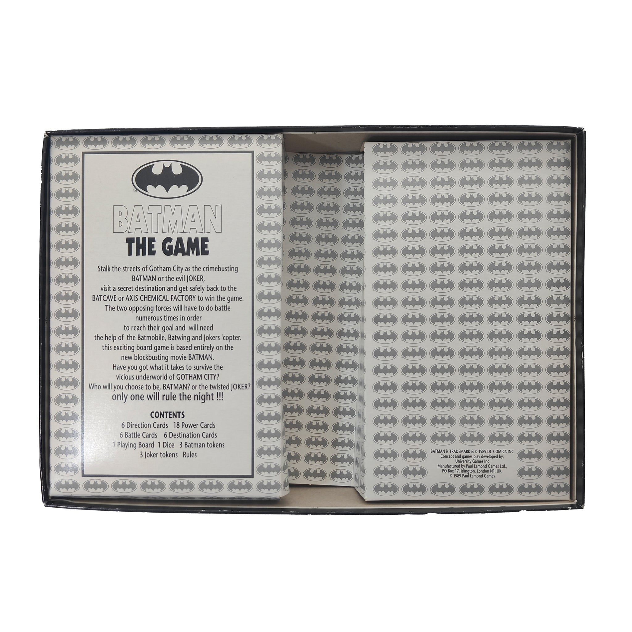 Batman The Game 1989 Movie Board Game Paul Lamond DC Comics