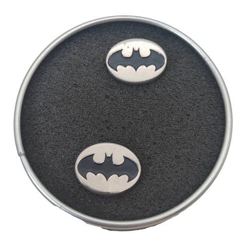 Batman The New Adventures Animated Series Bat Signal Cufflinks 1999 – Batman, Vintage Brands, 2 cm, 1999, pre-owned collector piece, Uncanny Collectibles Dublin Ireland