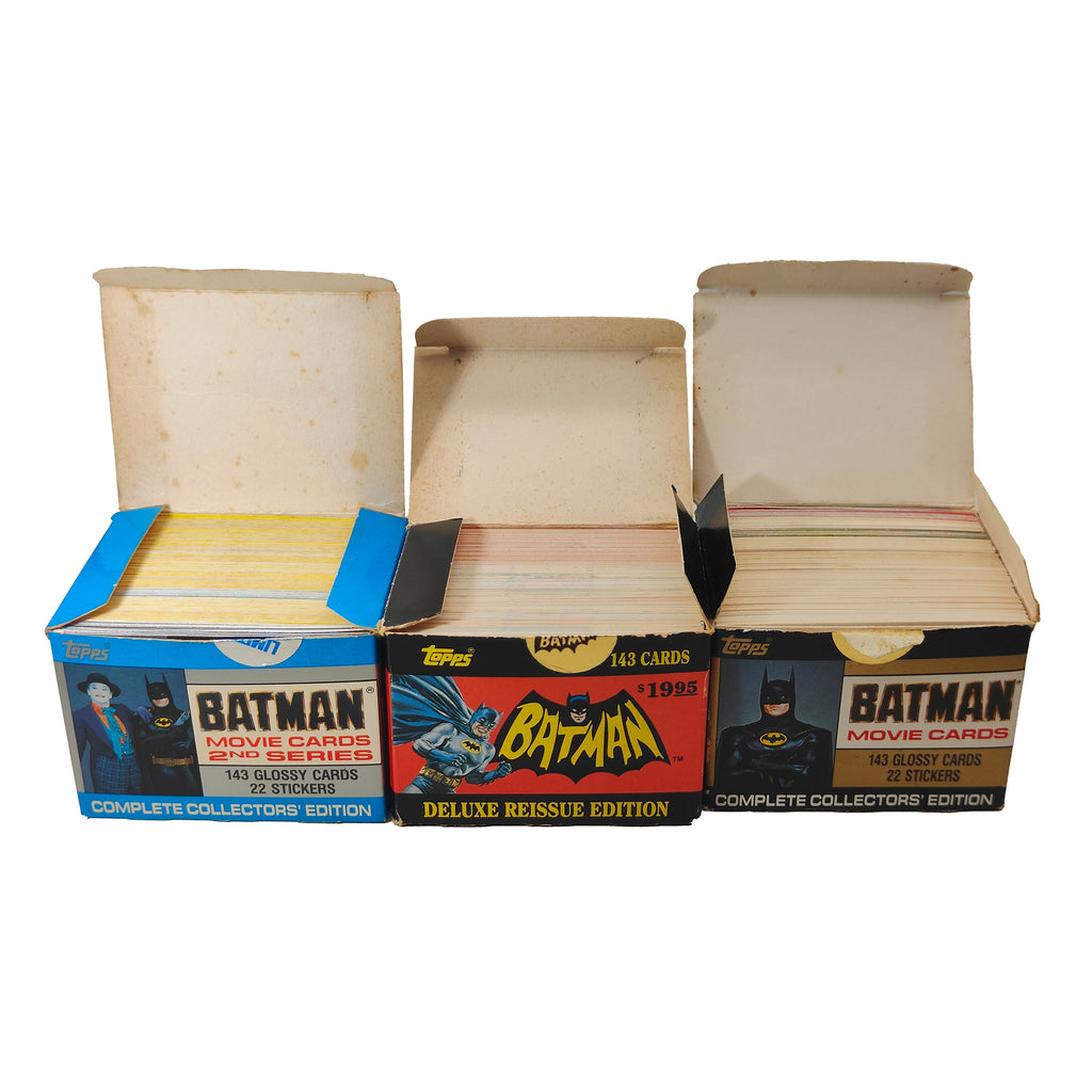Batman Topps Trading Cards Bundle 1989 Movie Series 1 and 2 and 1966 Reissue