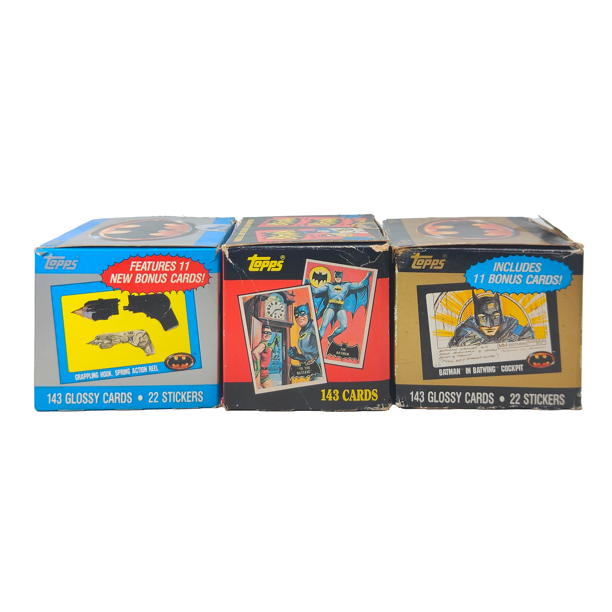 Batman Topps Trading Cards Bundle 1989 Movie Series 1 and 2 and 1966 Reissue