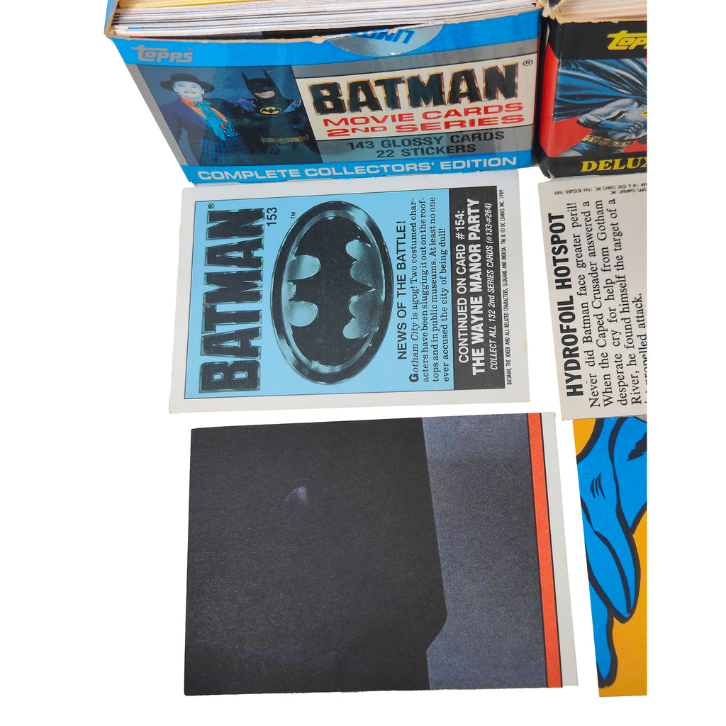 Batman Topps Trading Cards Bundle 1989 Movie Series 1 and 2 and 1966 Reissue