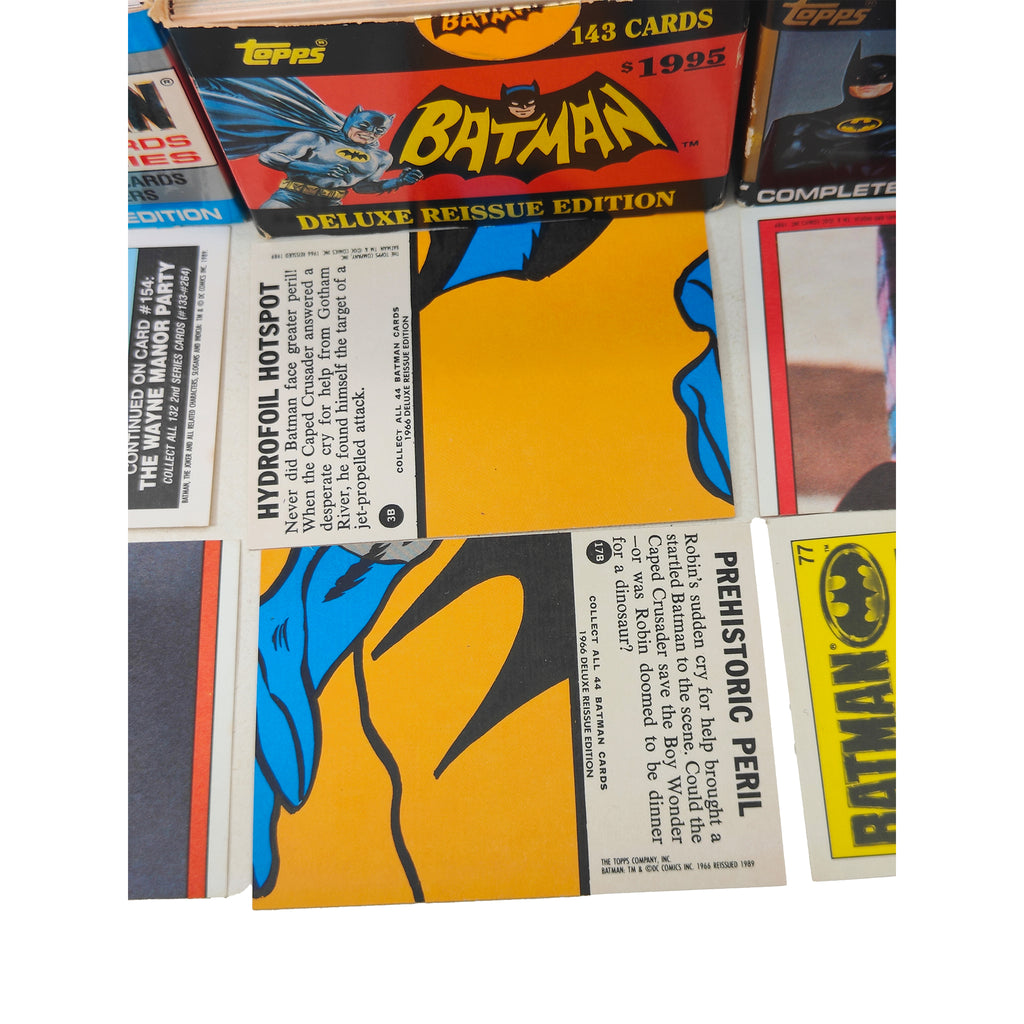 Batman Topps Trading Cards Bundle 1989 Movie Series 1 and 2 and 1966 Reissue
