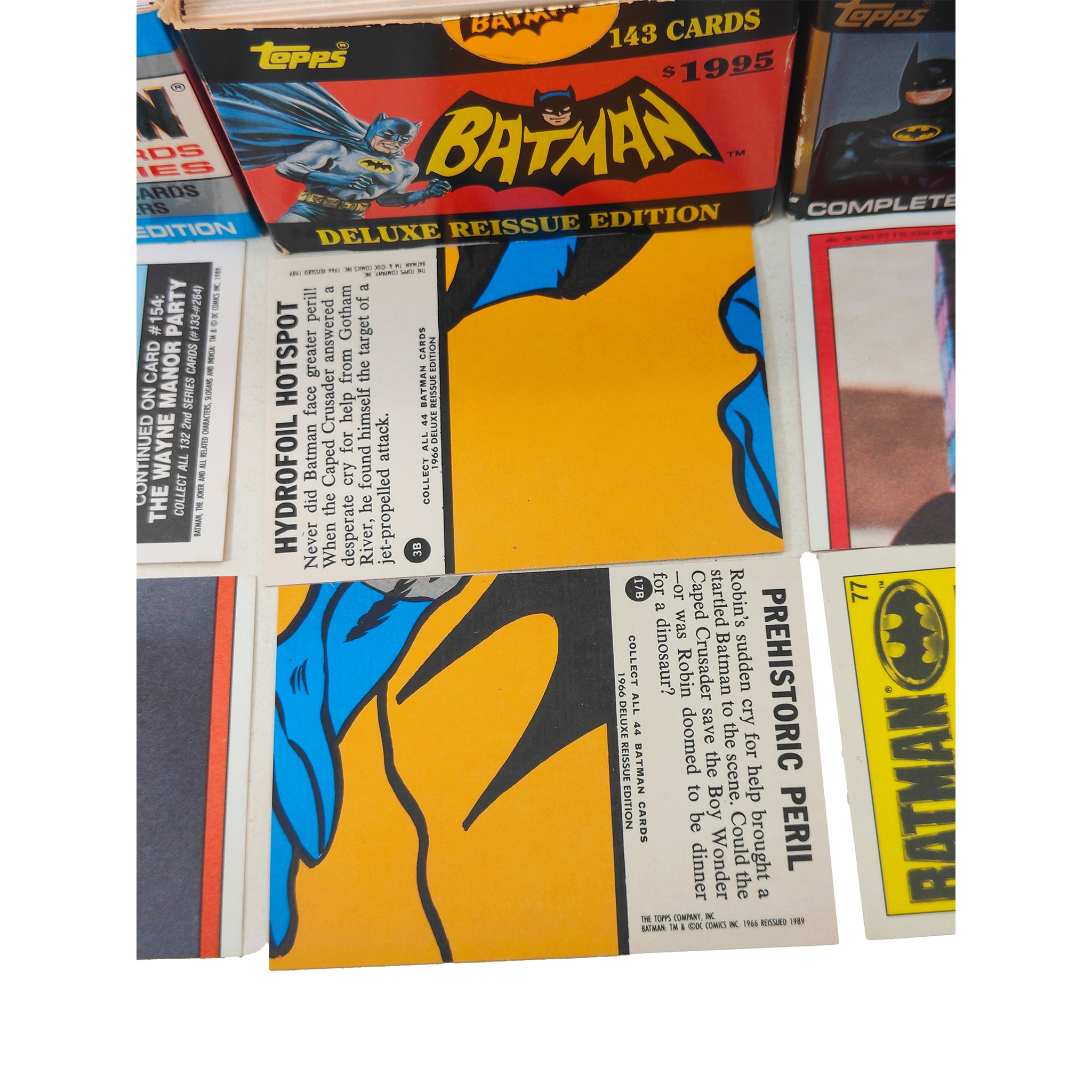Batman Topps Trading Cards Bundle 1989 Movie Series 1 and 2 and 1966 Reissue