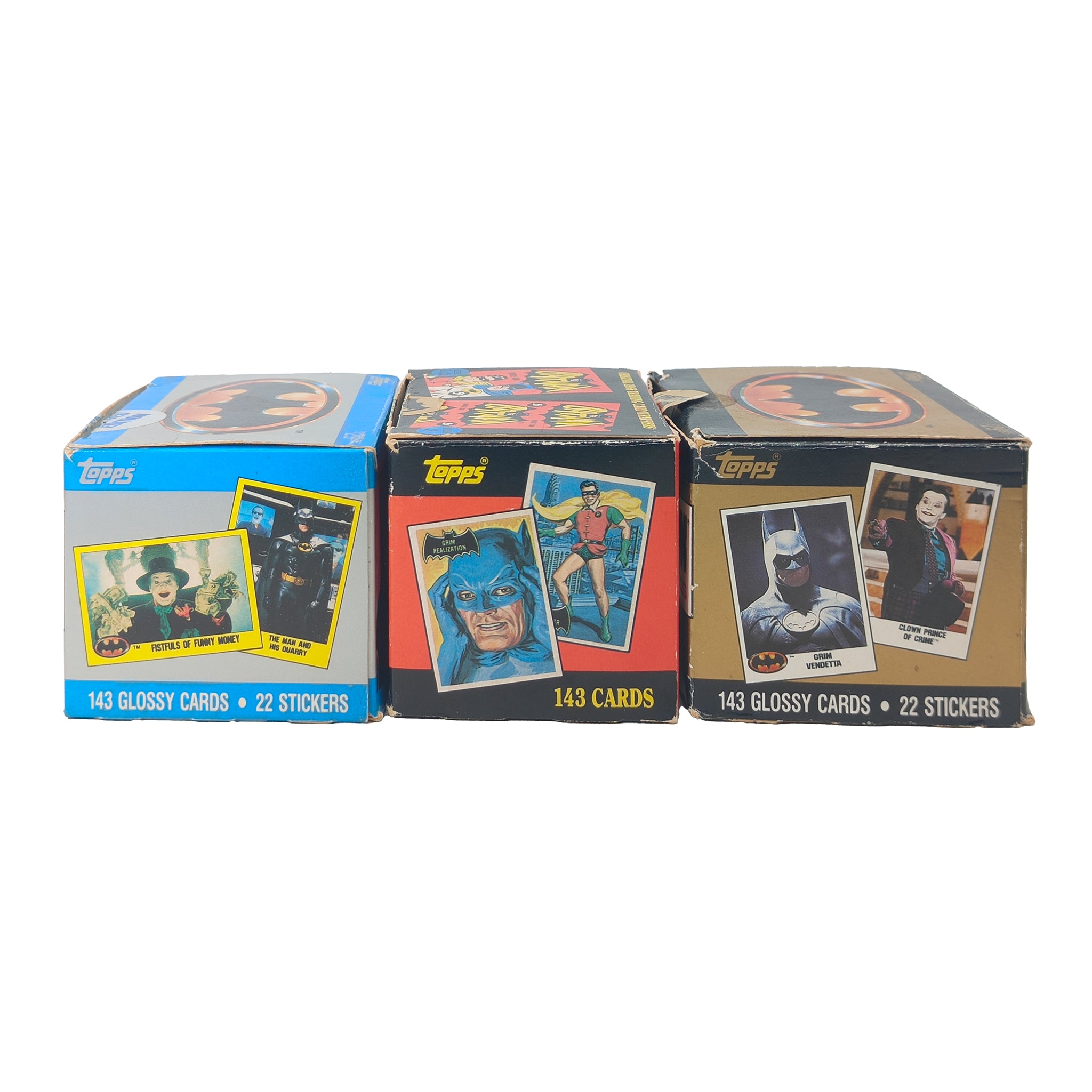 Batman Topps Trading Cards Bundle 1989 Movie Series 1 and 2 and 1966 Reissue