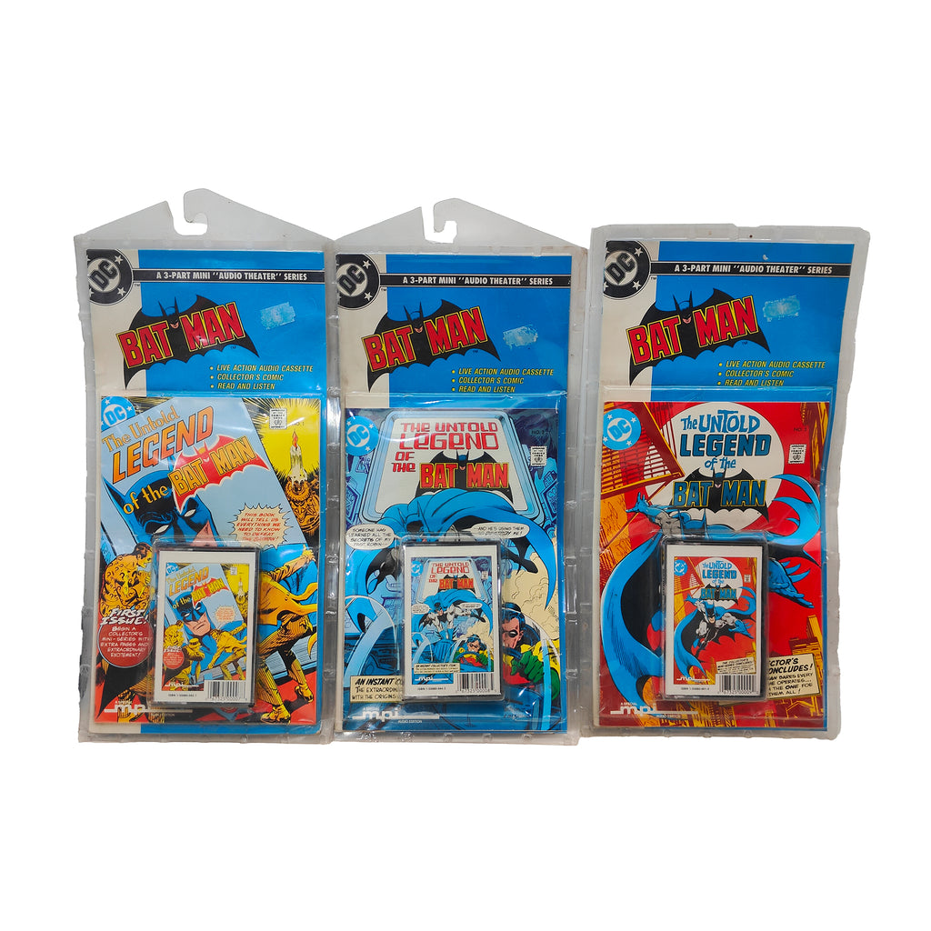 Batman Untold Legend MPI Audio Cassette and Comic Complete 3 Pack 1989