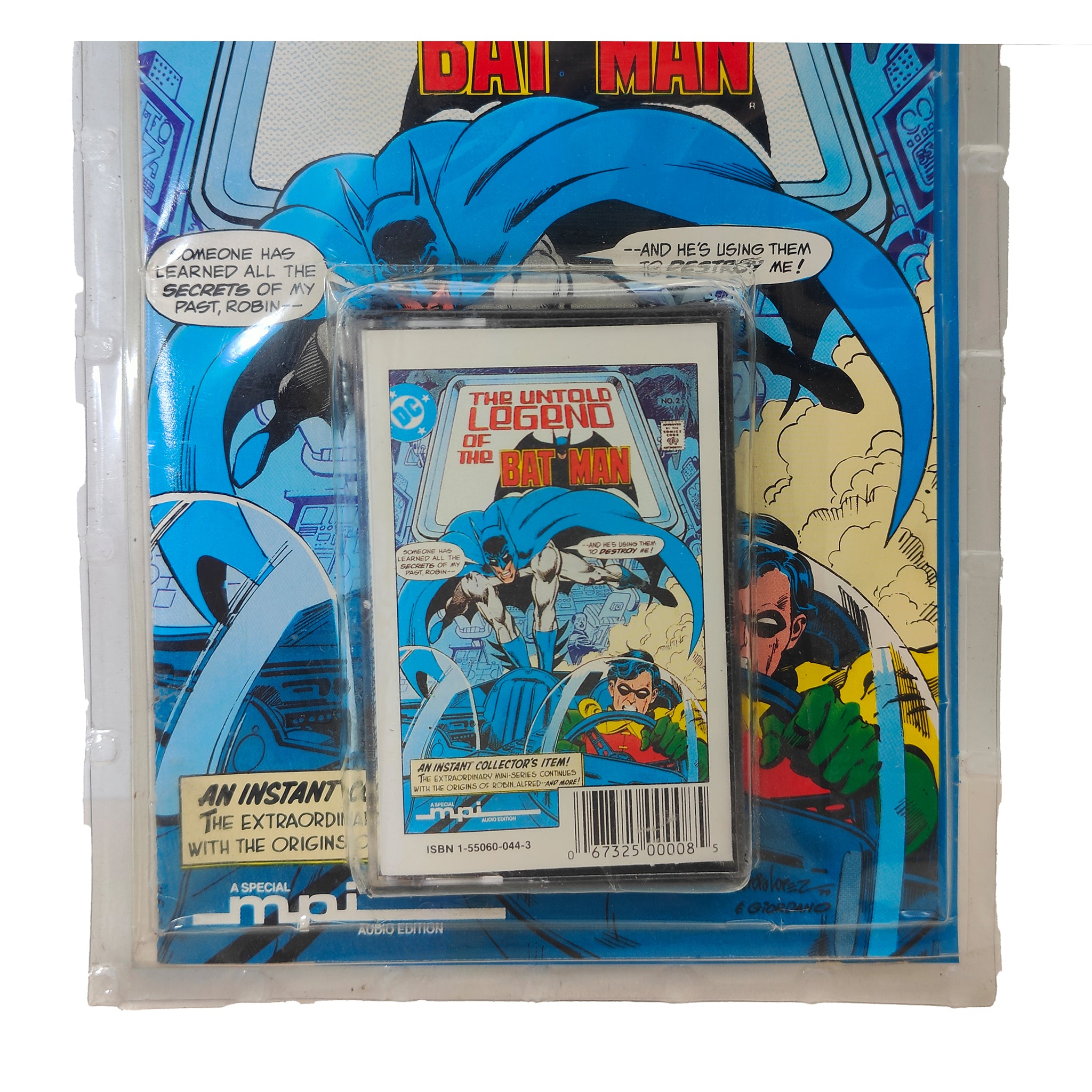 Batman Untold Legend MPI Audio Cassette and Comic Complete 3 Pack 1989