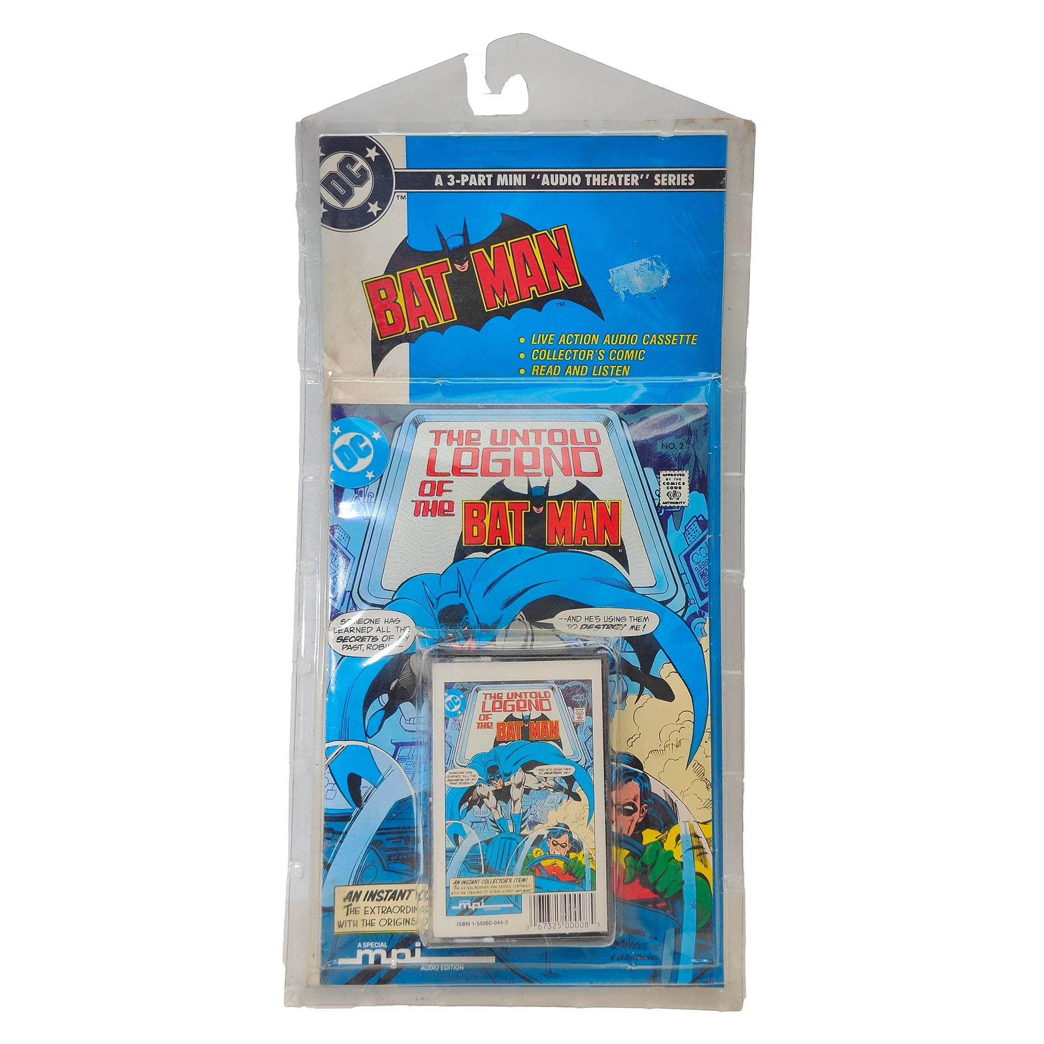 Batman Untold Legend MPI Audio Cassette and Comic Complete 3 Pack 1989