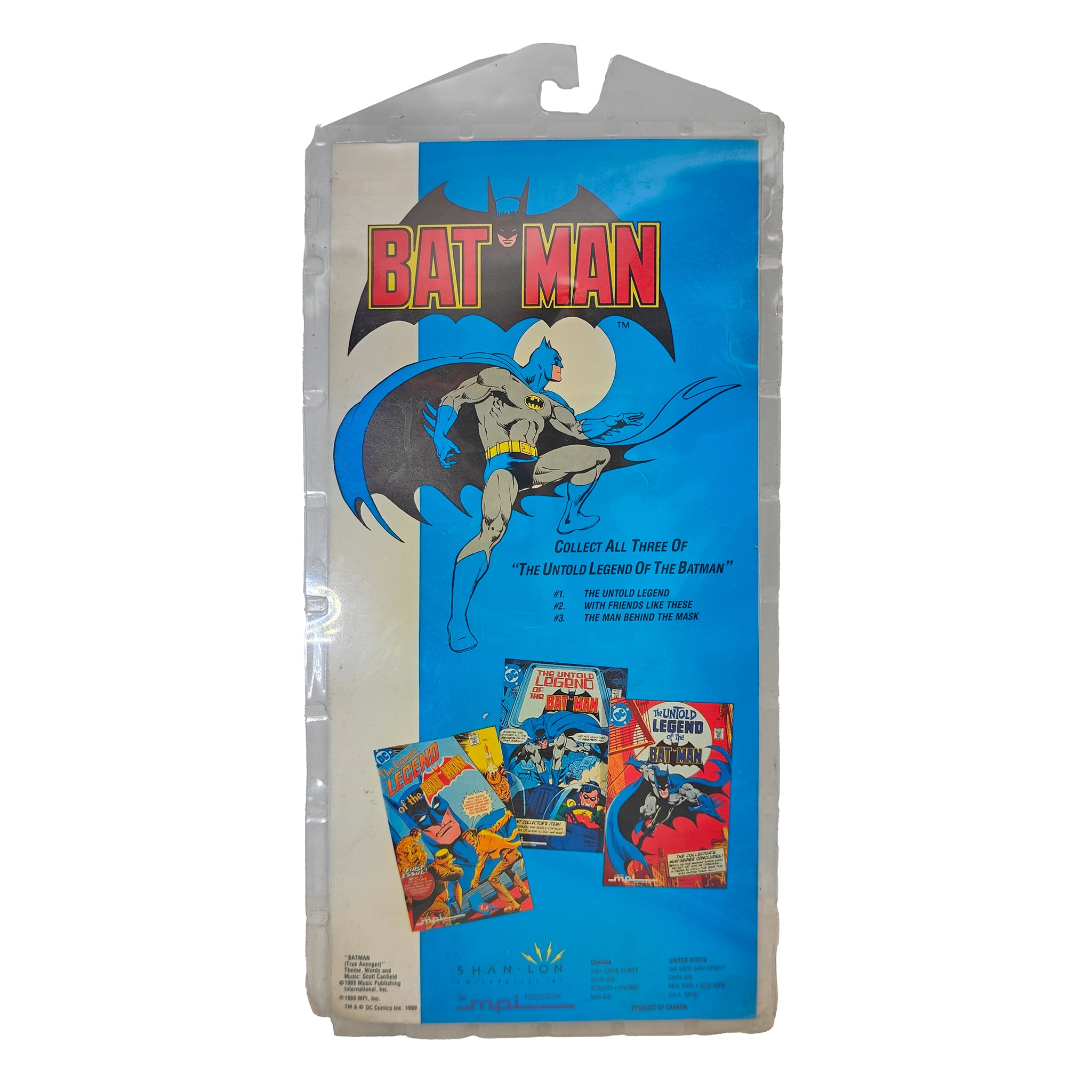 Batman Untold Legend MPI Audio Cassette and Comic Complete 3 Pack 1989
