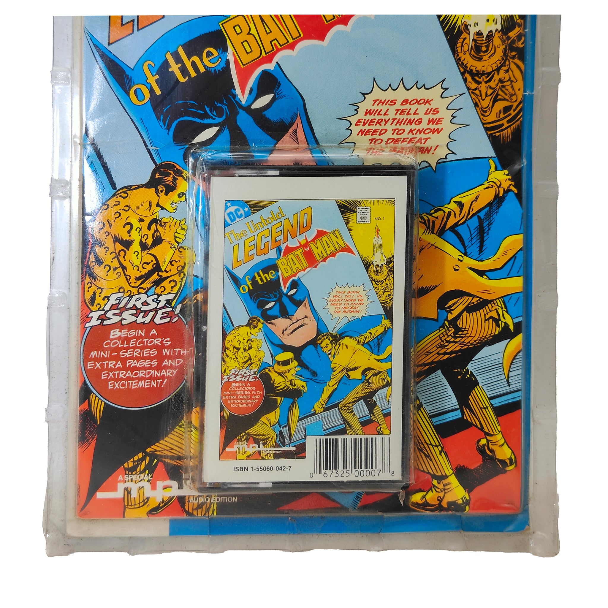 Batman Untold Legend MPI Audio Cassette and Comic Complete 3 Pack 1989