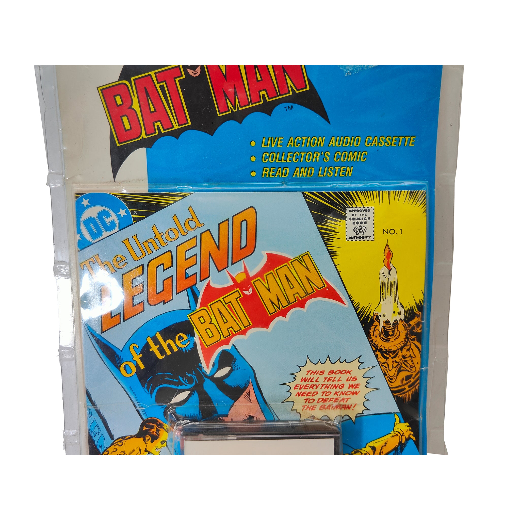 Batman Untold Legend MPI Audio Cassette and Comic Complete 3 Pack 1989