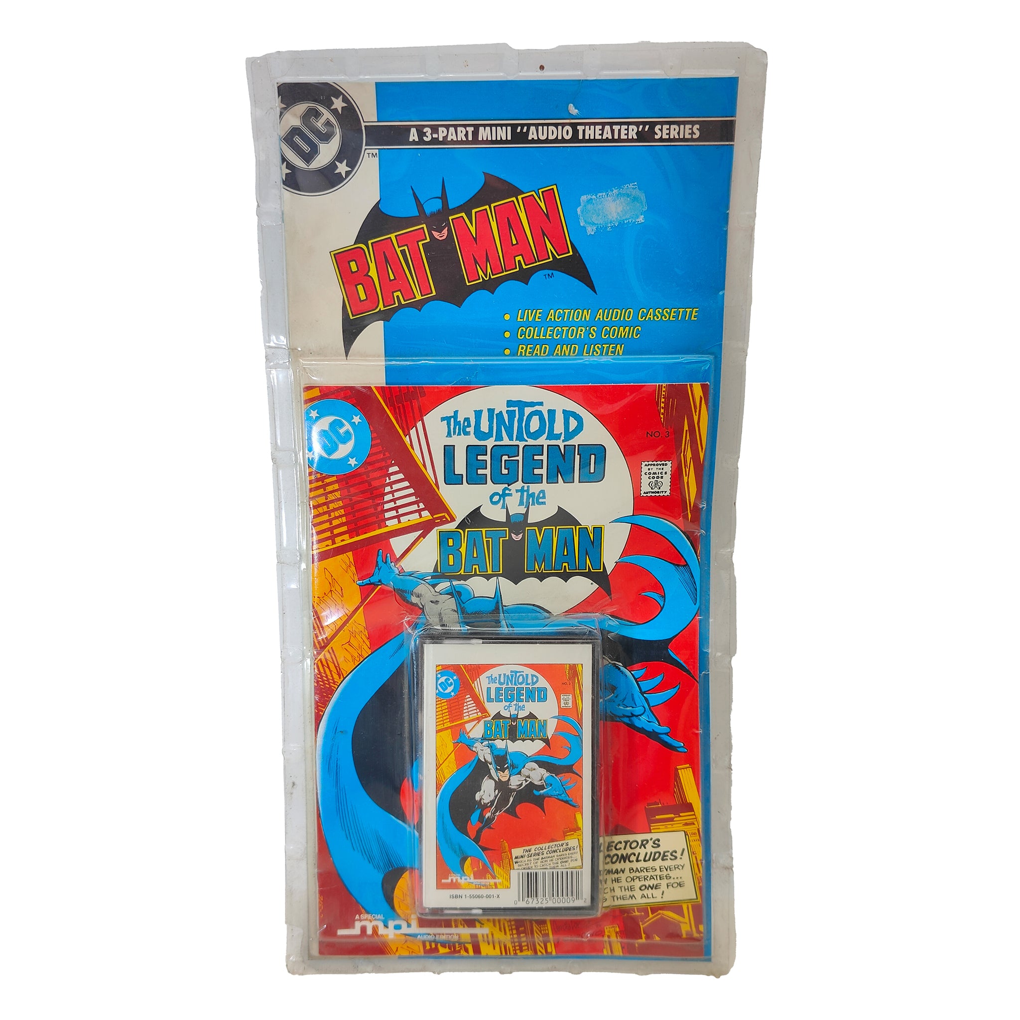 Batman Untold Legend MPI Audio Cassette and Comic Complete 3 Pack 1989