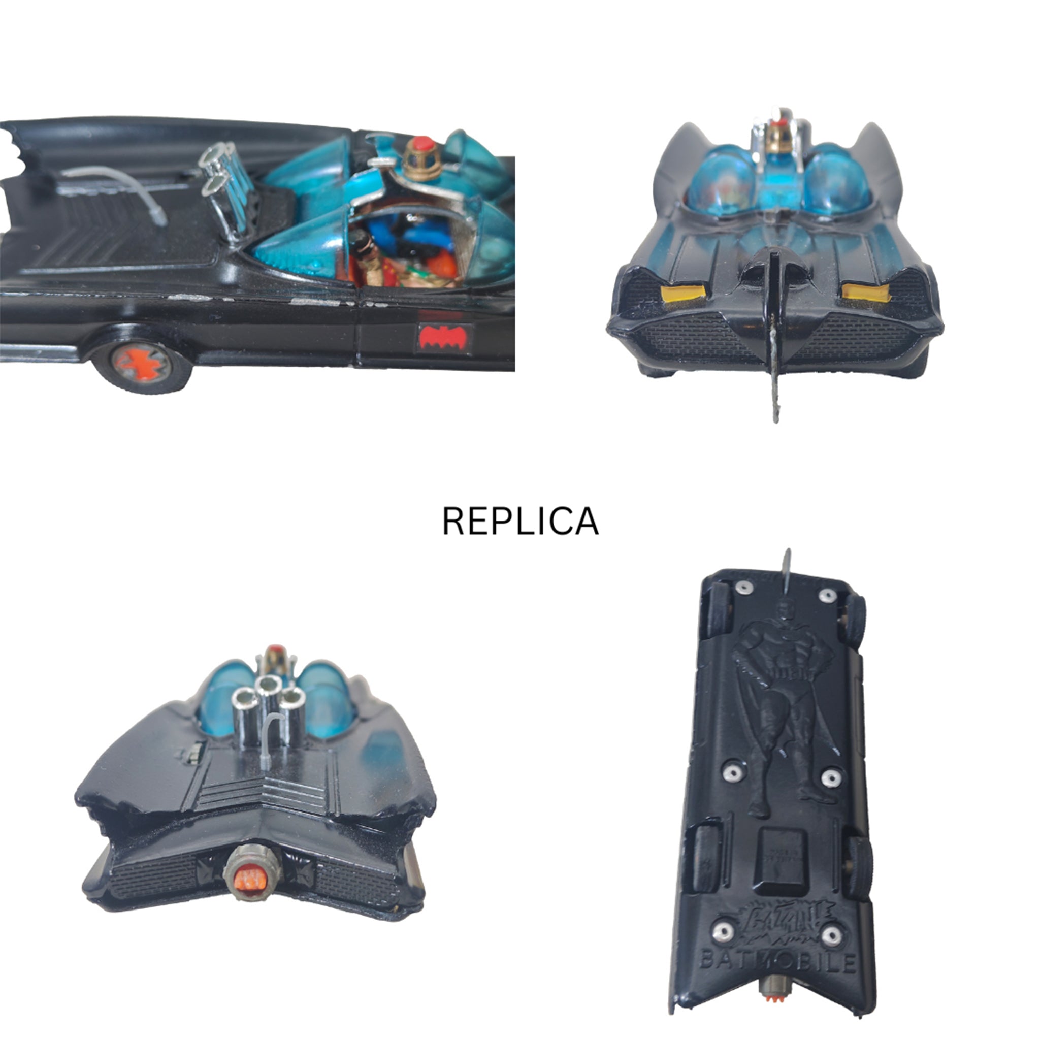 Batmobile Rocket Firing Batmobile with Batman and Robin Corgi Toys 267 Bundle – Batman, Corgi, 13 cm, pre-owned collector piece, Uncanny Collectibles Dublin Ireland