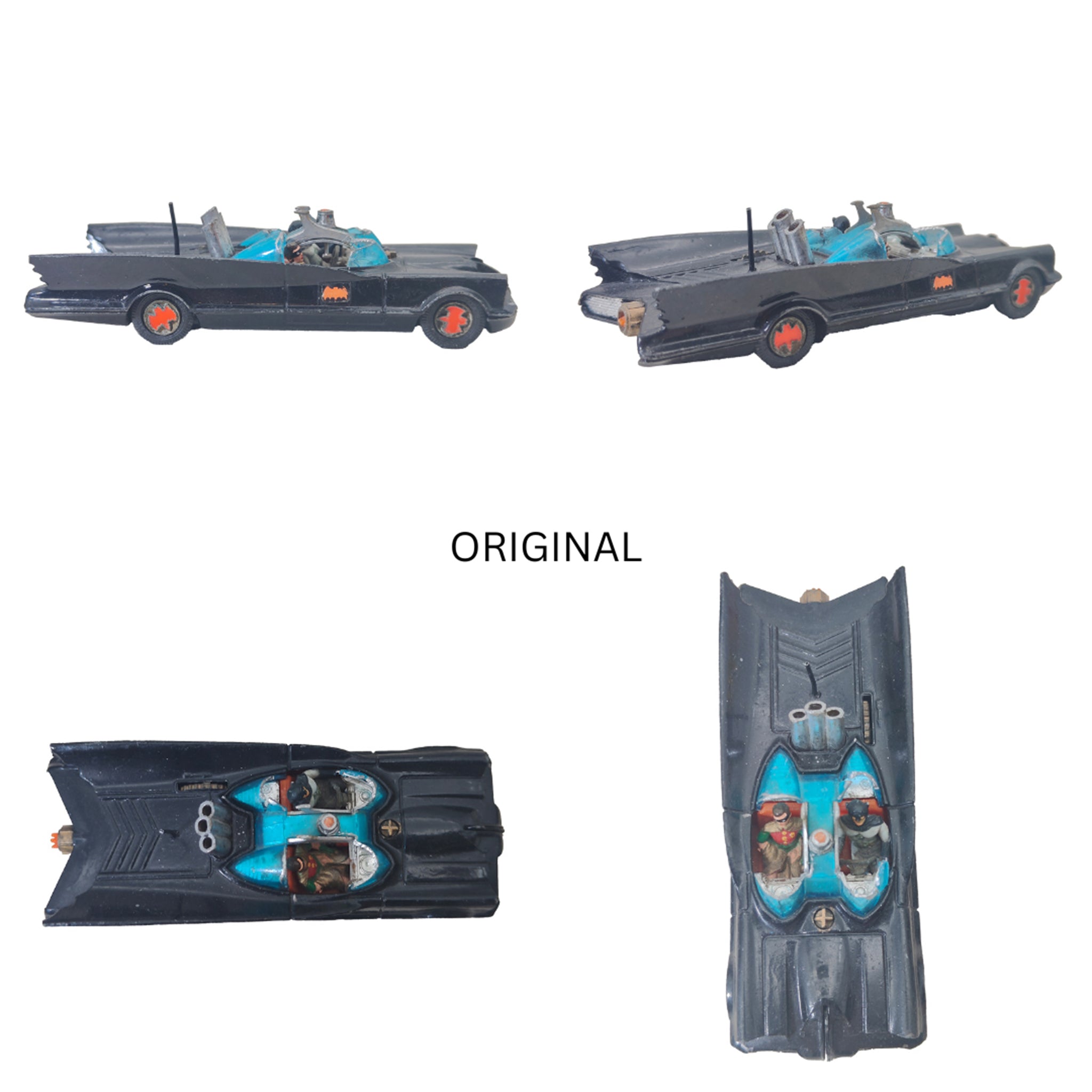 Batmobile Rocket Firing Batmobile with Batman and Robin Corgi Toys 267 Bundle – Batman, Corgi, 13 cm, pre-owned collector piece, Uncanny Collectibles Dublin Ireland