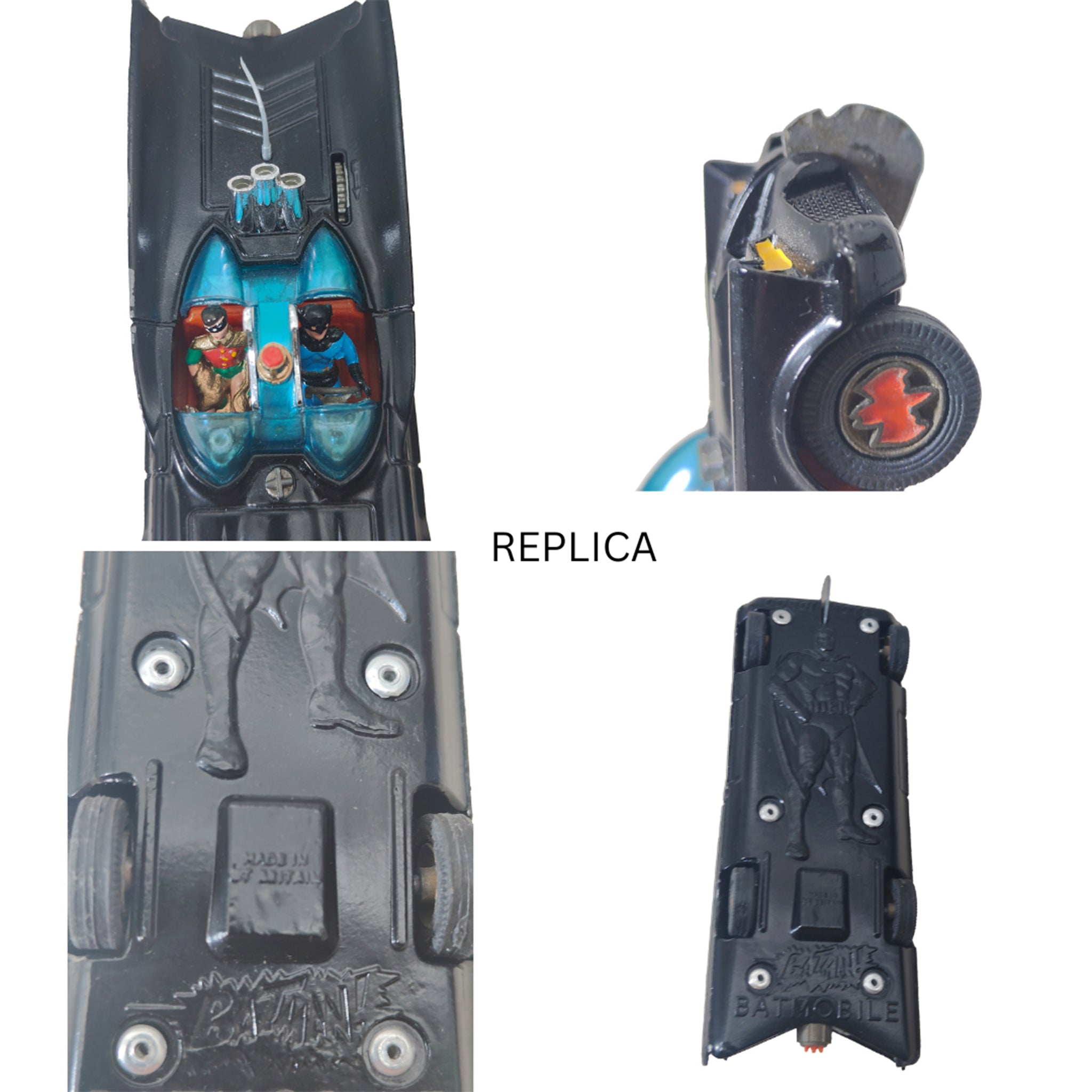 Batmobile Rocket Firing Batmobile with Batman and Robin Corgi Toys 267 Bundle – Batman, Corgi, 13 cm, pre-owned collector piece, Uncanny Collectibles Dublin Ireland