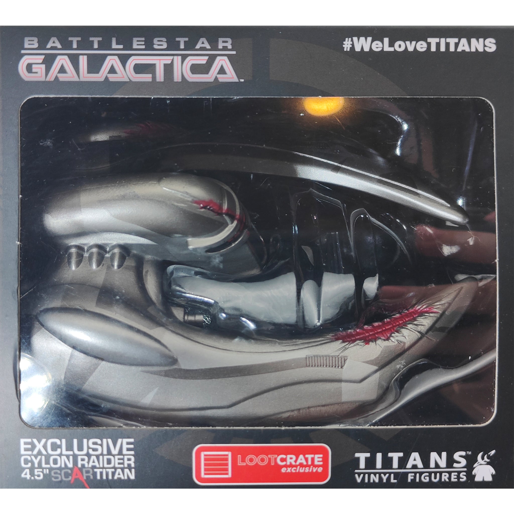 Battlestar Galactica Cylon Raider Exclusive Titans Vinyl Collectible 2016 11cm – TV Icons & Heroes, Titans, 11 cm, 2016, pre-owned collector piece, Uncanny Collectibles Dublin Ireland