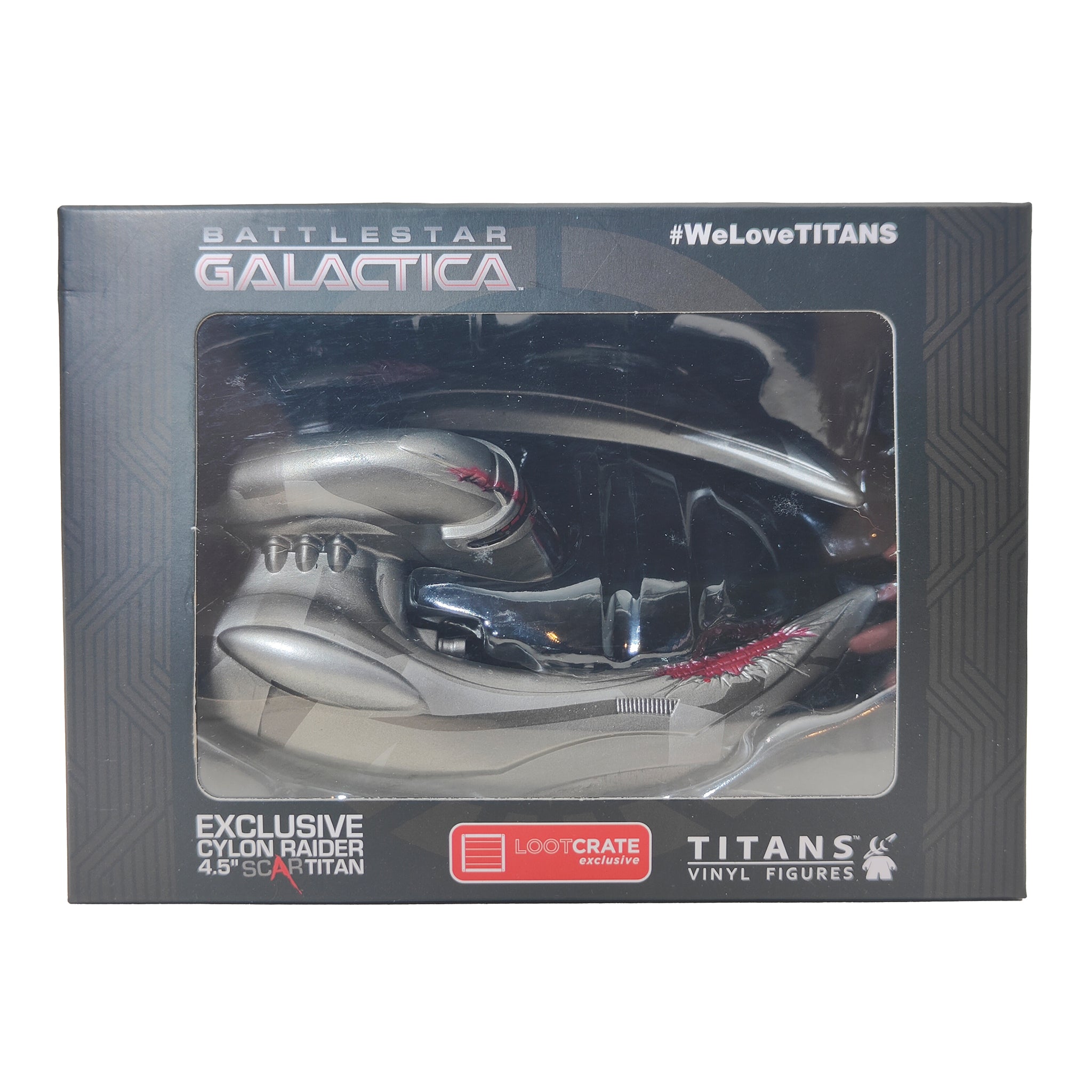 Battlestar Galactica Cylon Raider Exclusive Titans Vinyl Collectible 2016 11cm – TV Icons & Heroes, Titans, 11 cm, 2016, pre-owned collector piece, Uncanny Collectibles Dublin Ireland