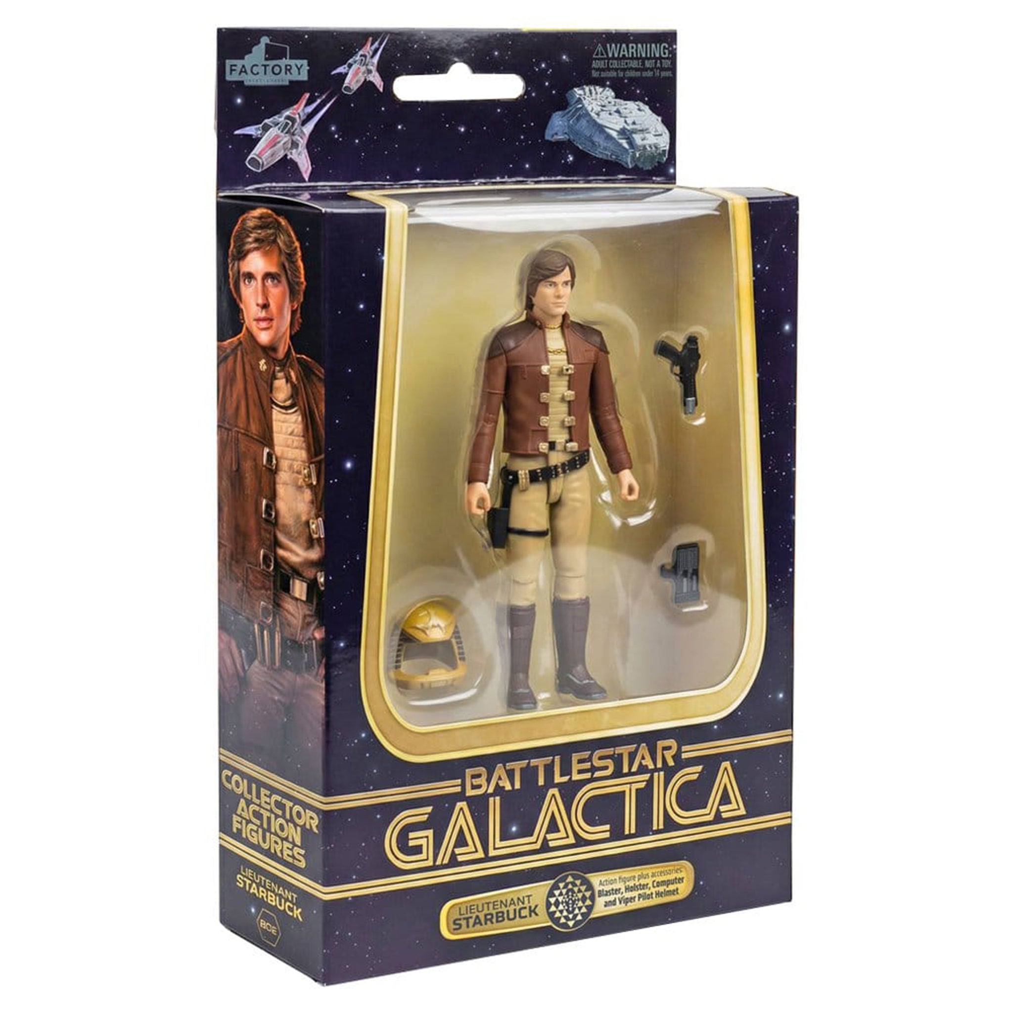 Battlestar Galactica Lieutenant Starbuck Factory Entertainment Action Figure – TV Icons & Heroes, Factory Entertainment, 10 cm, brand new collector item, Uncanny Collectibles Dublin Ireland